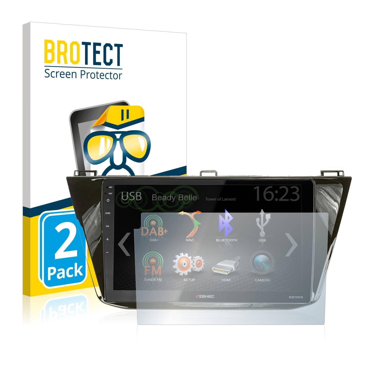 2x BROTECT HD-Clear Displayschutzfolie für Zenec
