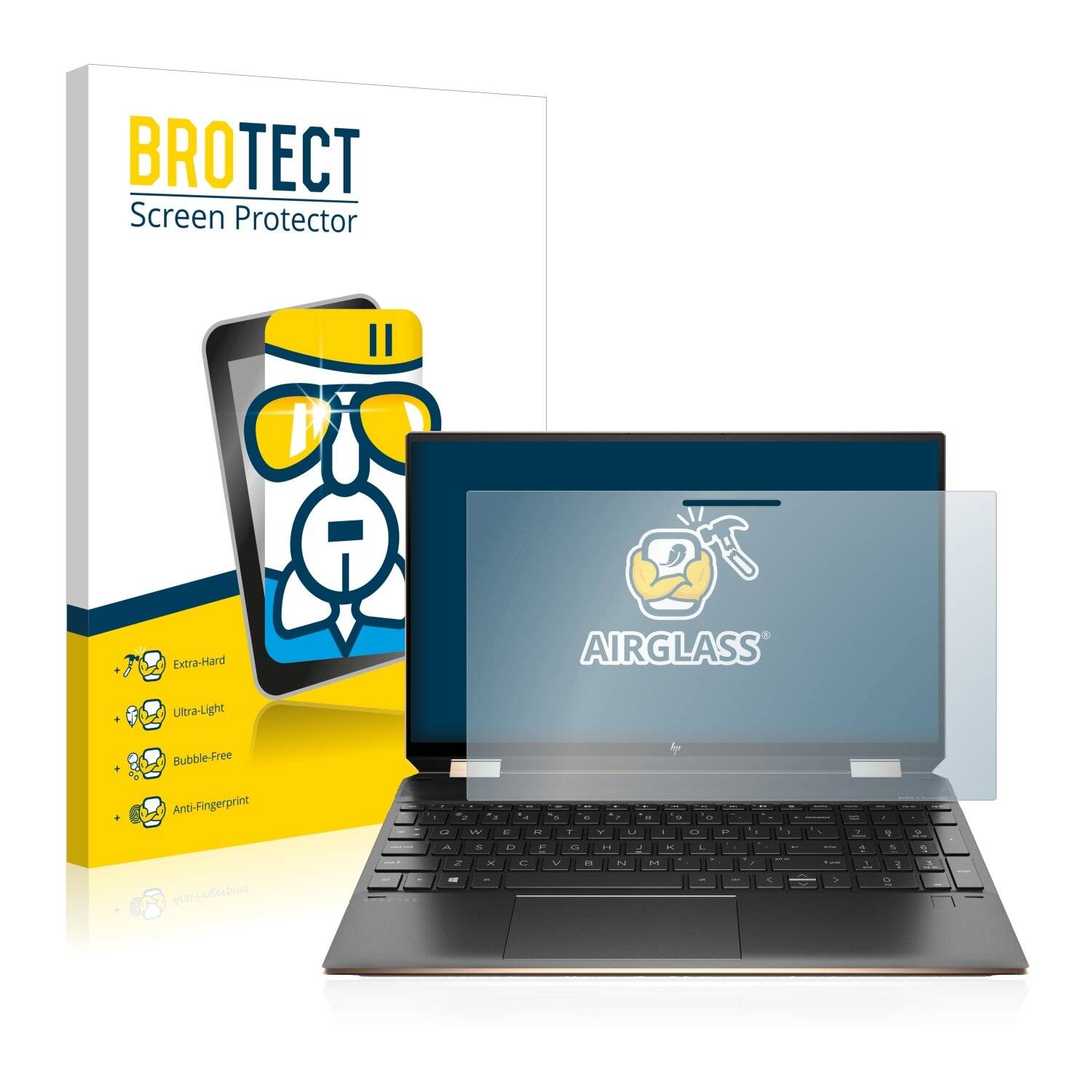 BROTECT AirGlass Schutzglas Folie für HP Spectre x360