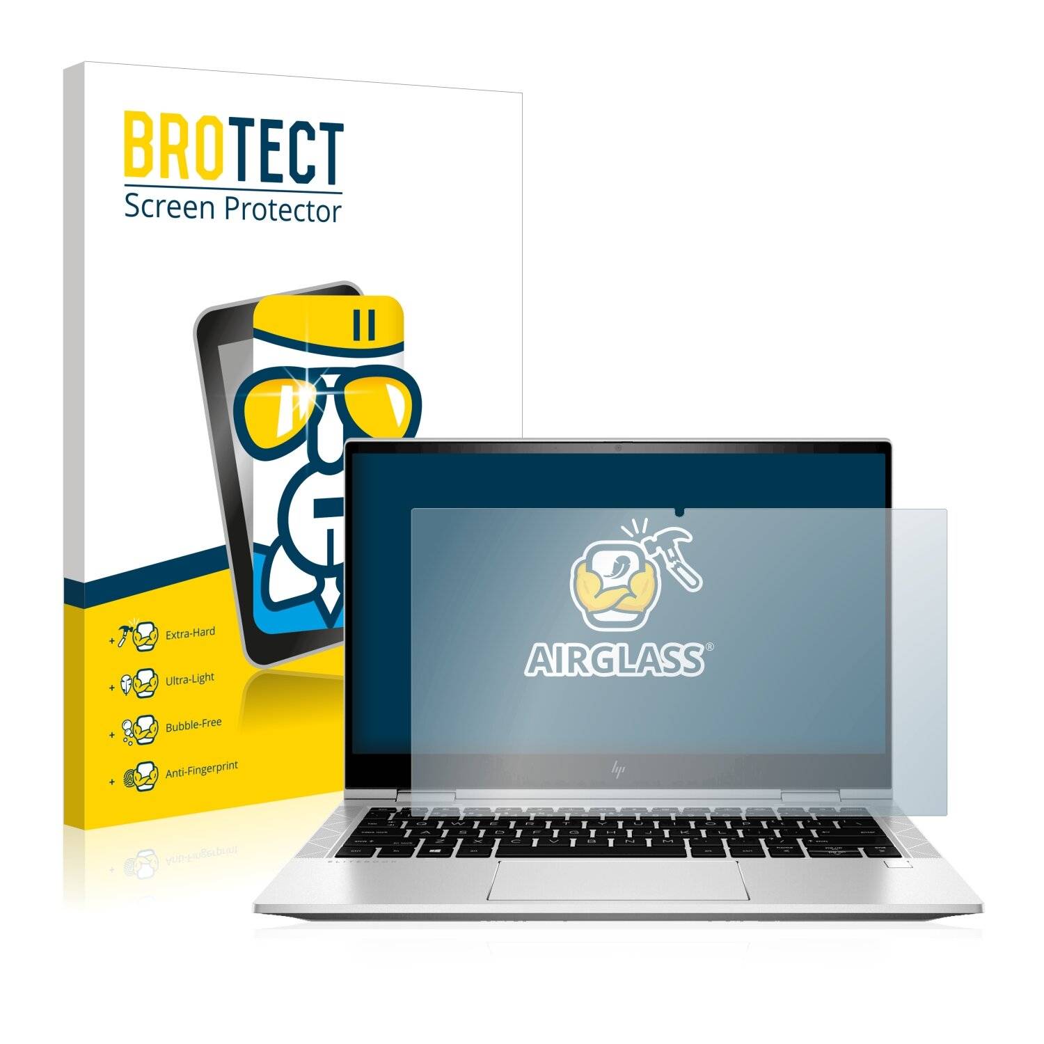 BROTECT AirGlass Schutzglas Folie für HP EliteBook x360 830