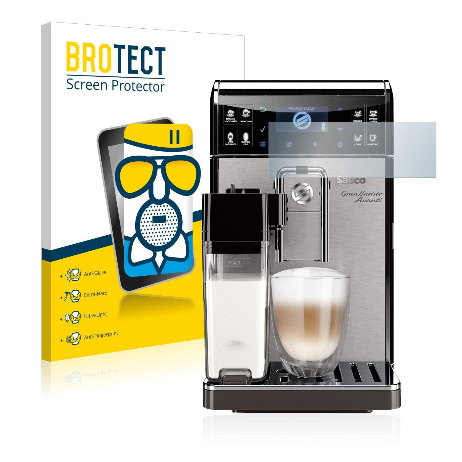 BROTECT AirGlass Matte Schutzglas Folie für Philips Saeco GranBaristo Avanti