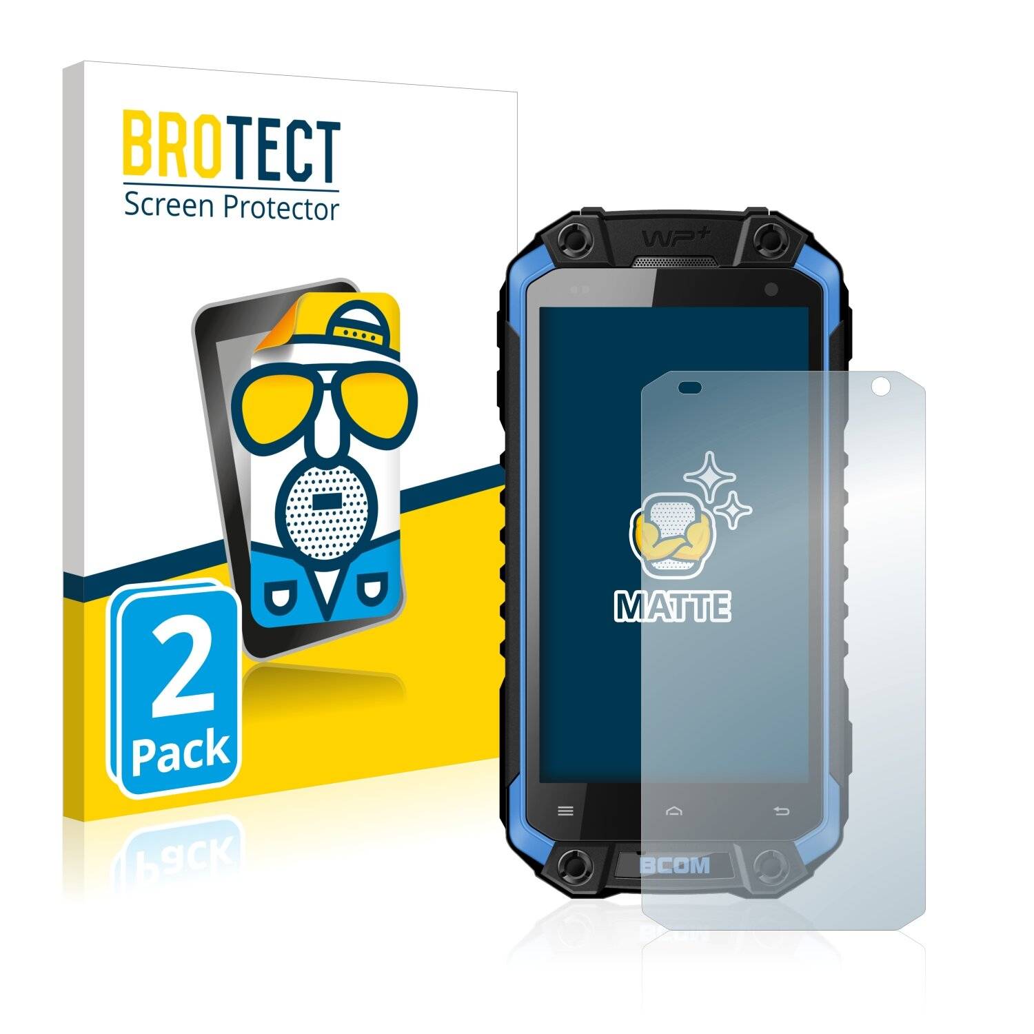 2x BROTECT Matte Displayschutzfolie für BCom Rough Pro EX-SM14A - Entspiegelt,