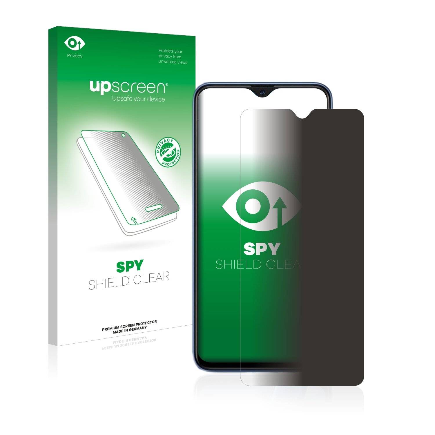 upscreen Spy Shield Clear Premium Blickschutzfolie für Oppo