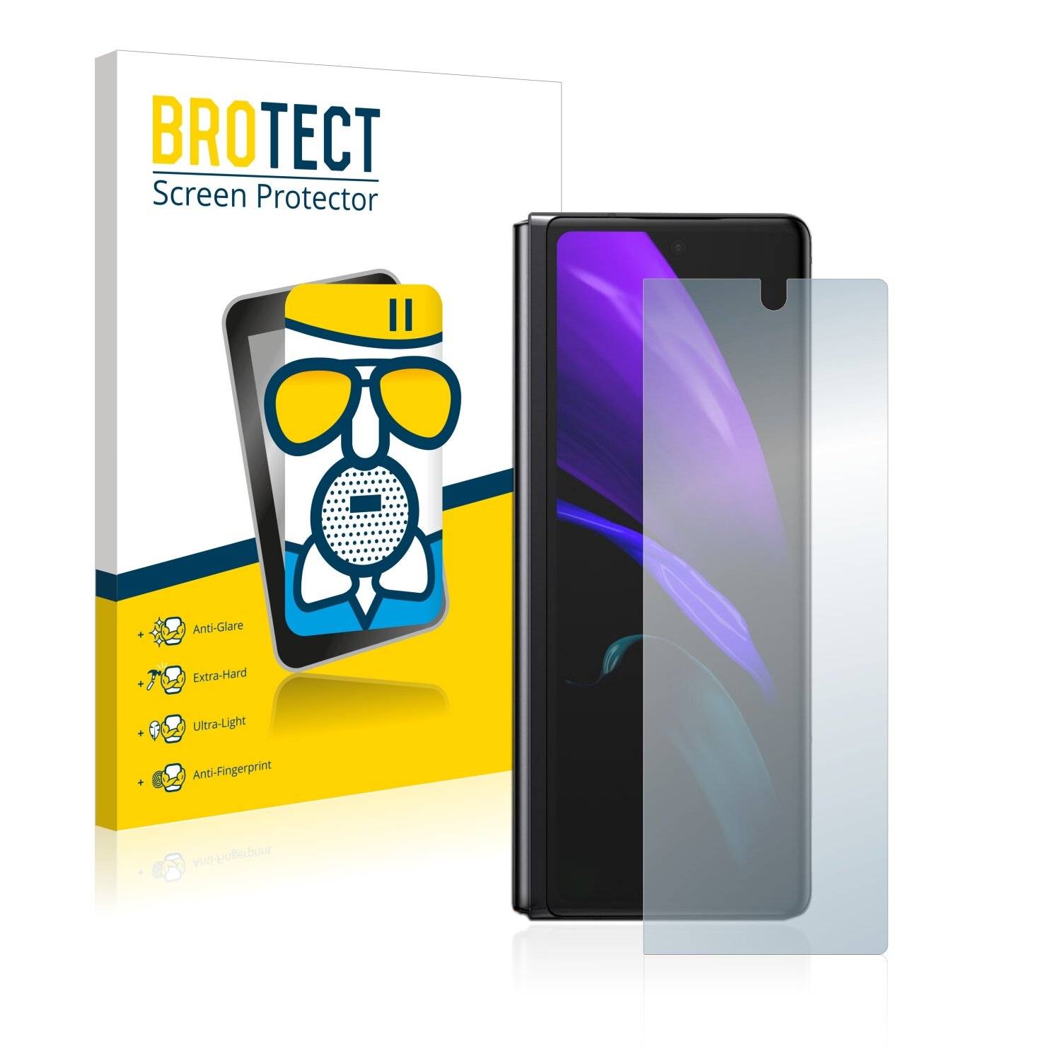 BROTECT AirGlass Matte Schutzglas Folie für Samsung Galaxy Z Fold 2