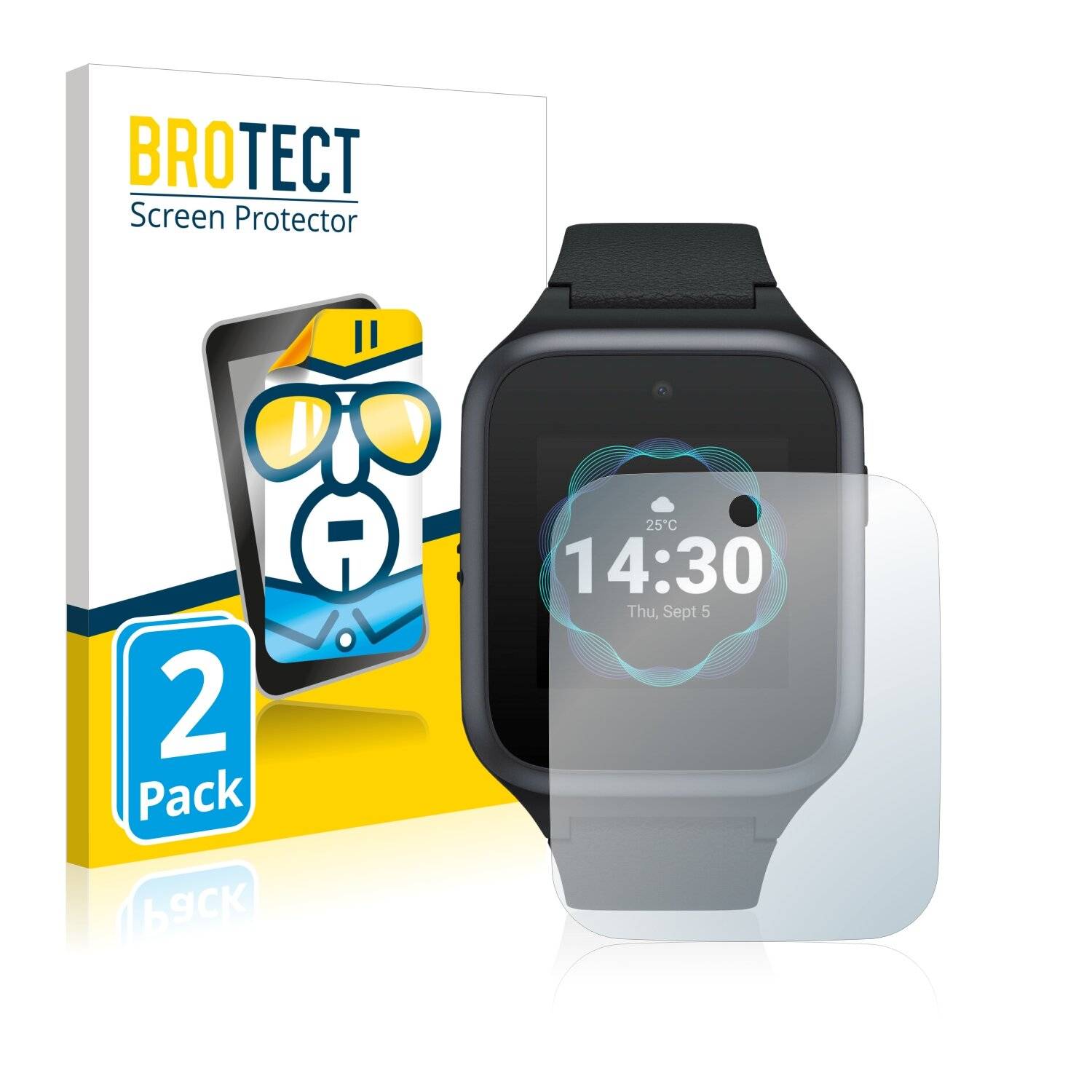 2x BROTECT HD-Clear Displayschutzfolie für TCL Movetime FamilyWatch Senior