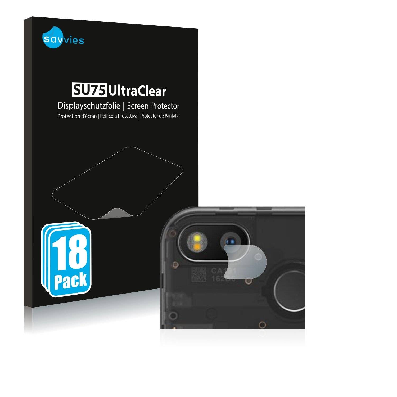 18x Savvies SU75 Displayschutzfolie für Fairphone 3 (NUR