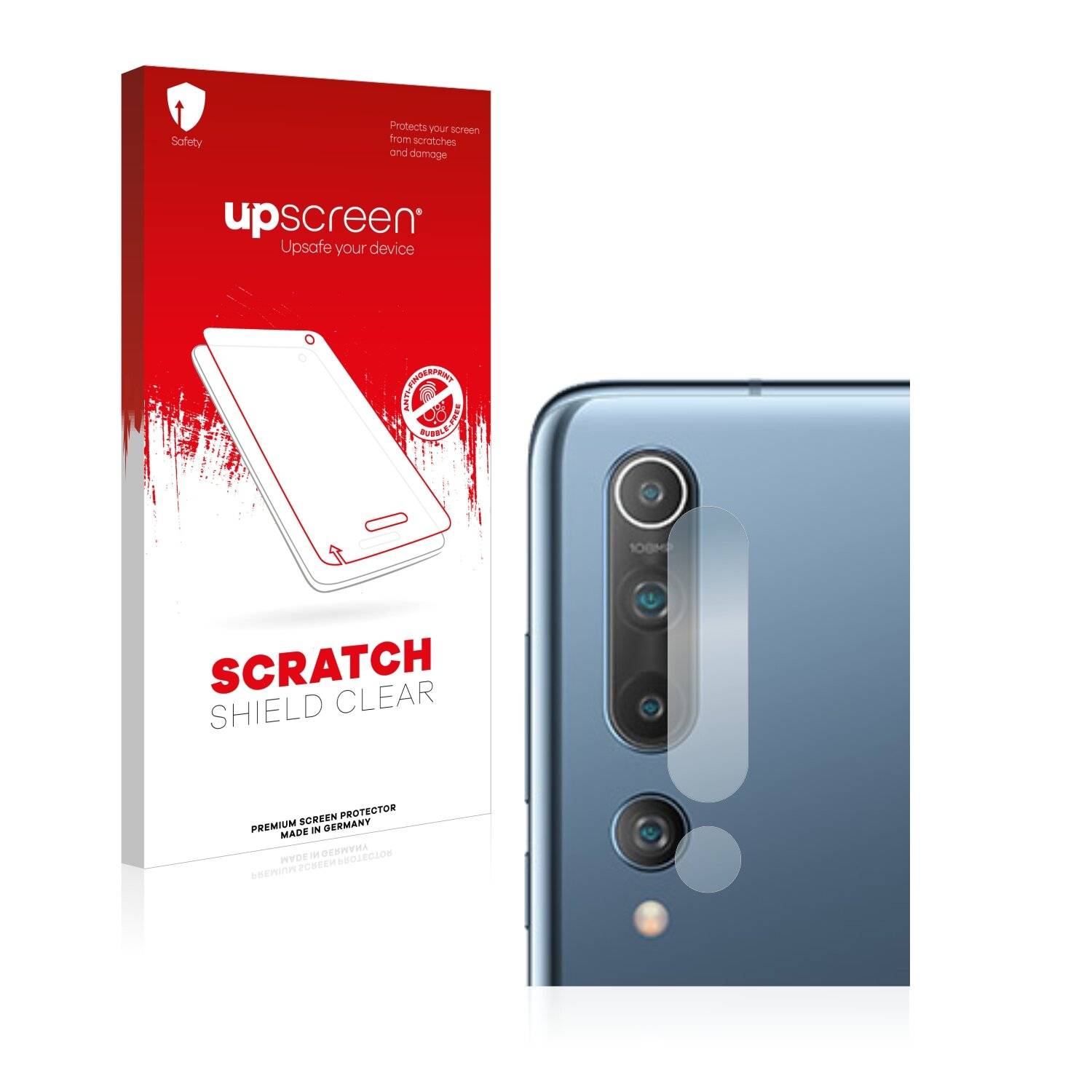 upscreen Scratch Shield Clear Premium Displayschutzfolie für Xiaomi Mi 10 (NUR