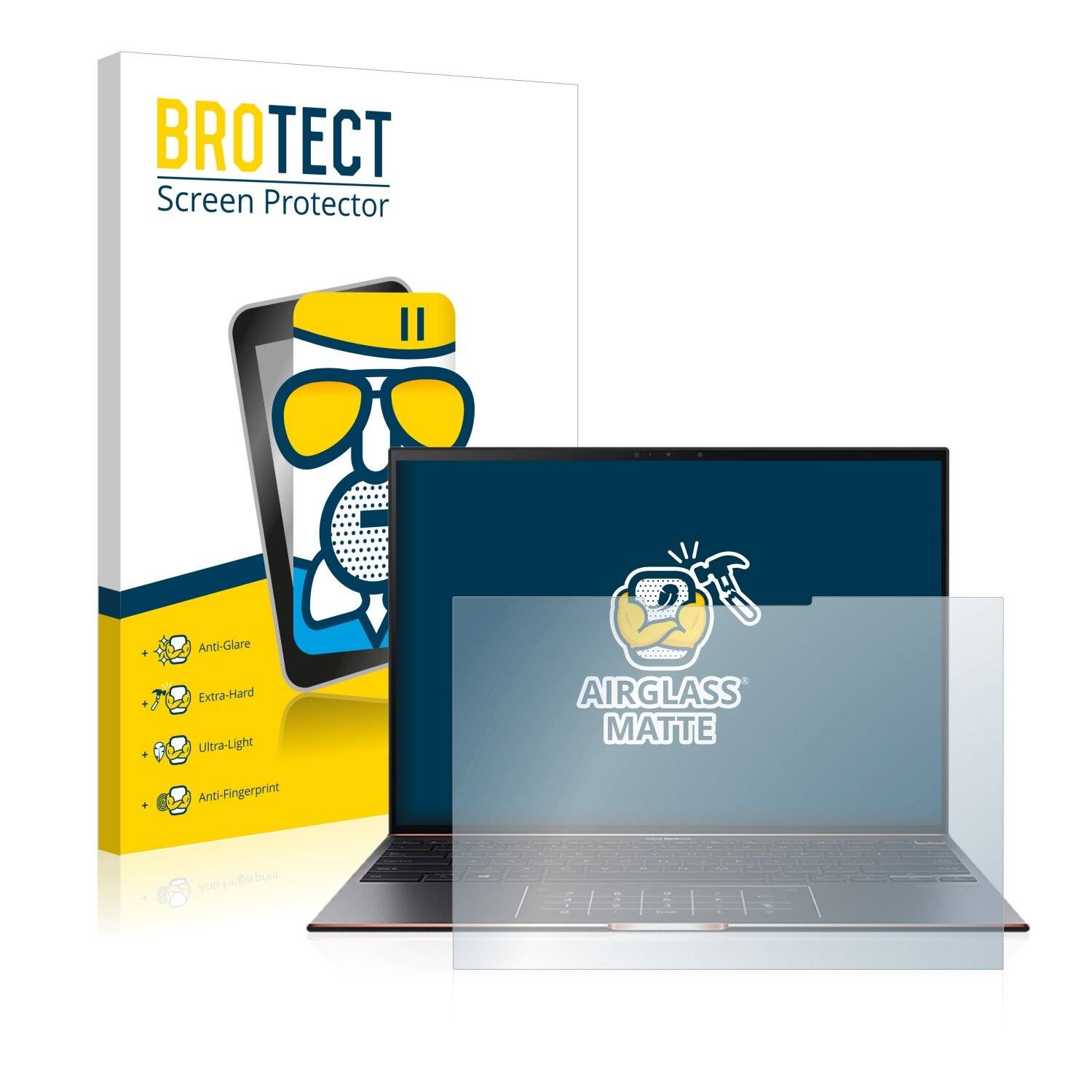 BROTECT AirGlass Matte Schutzglas Folie für Asus ZenBook S