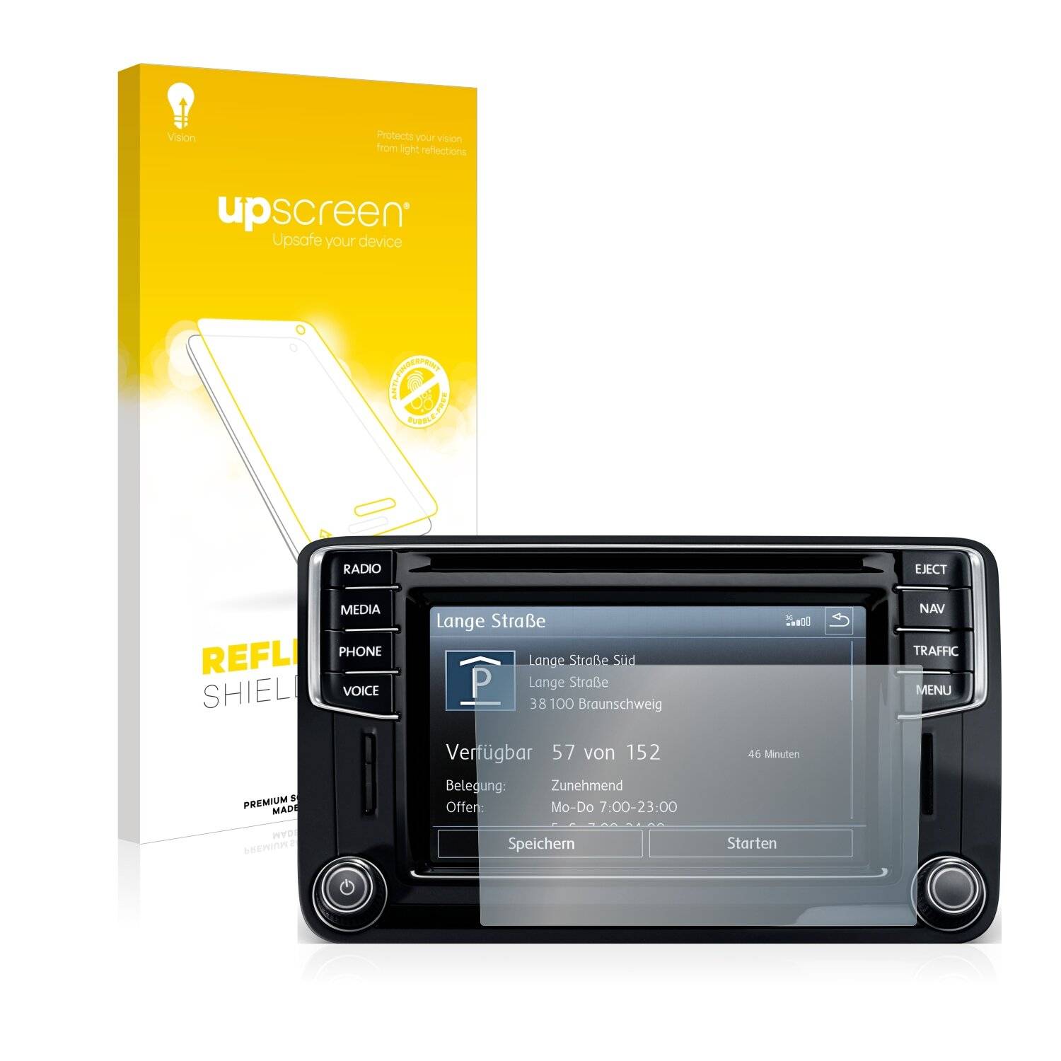 upscreen Reflection Shield Matte Premium Displayschutzfolie für Volkswagen Caravelle 2015