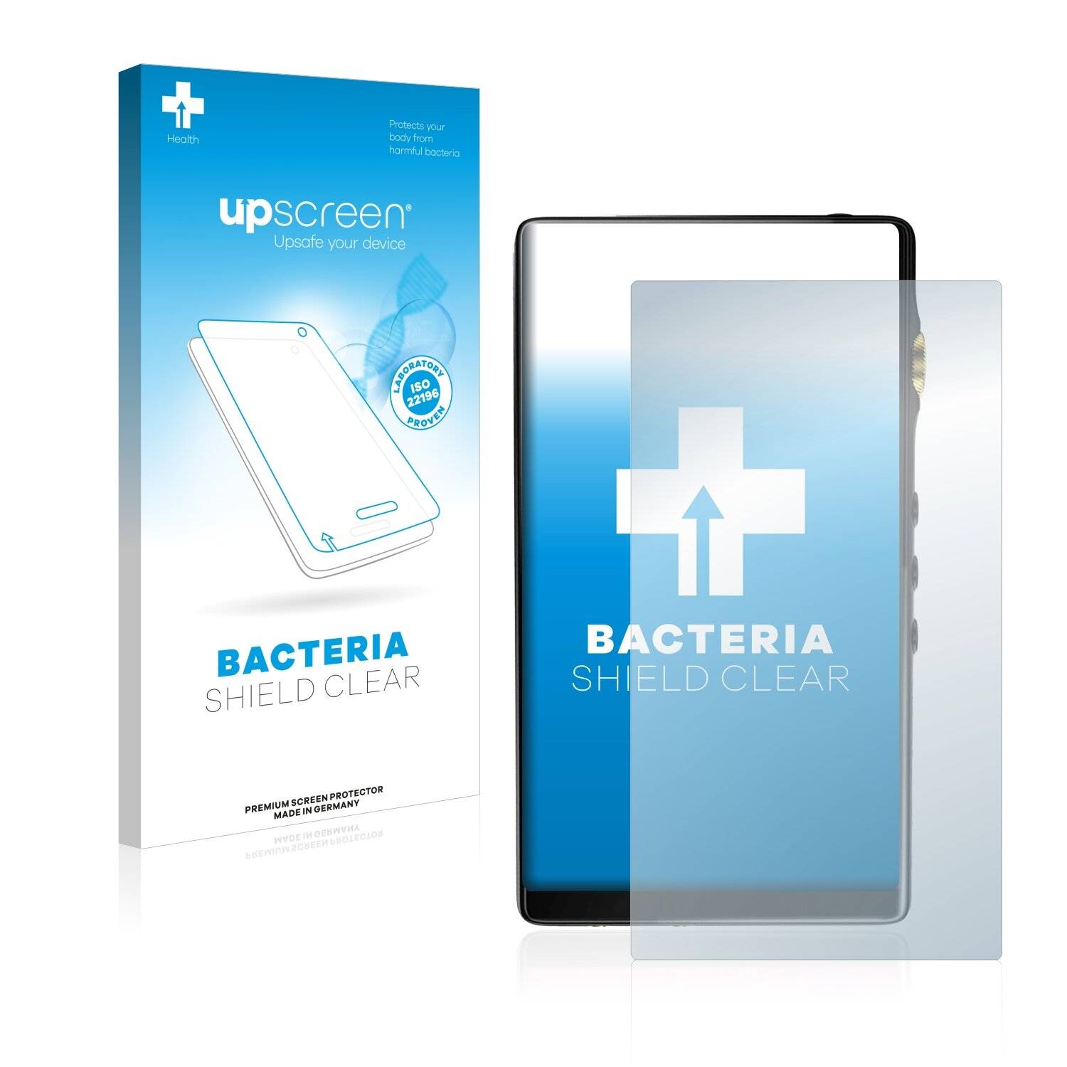 upscreen Bacteria Shield Clear Premium Antibakterielle Displayschutzfolie für iBasso