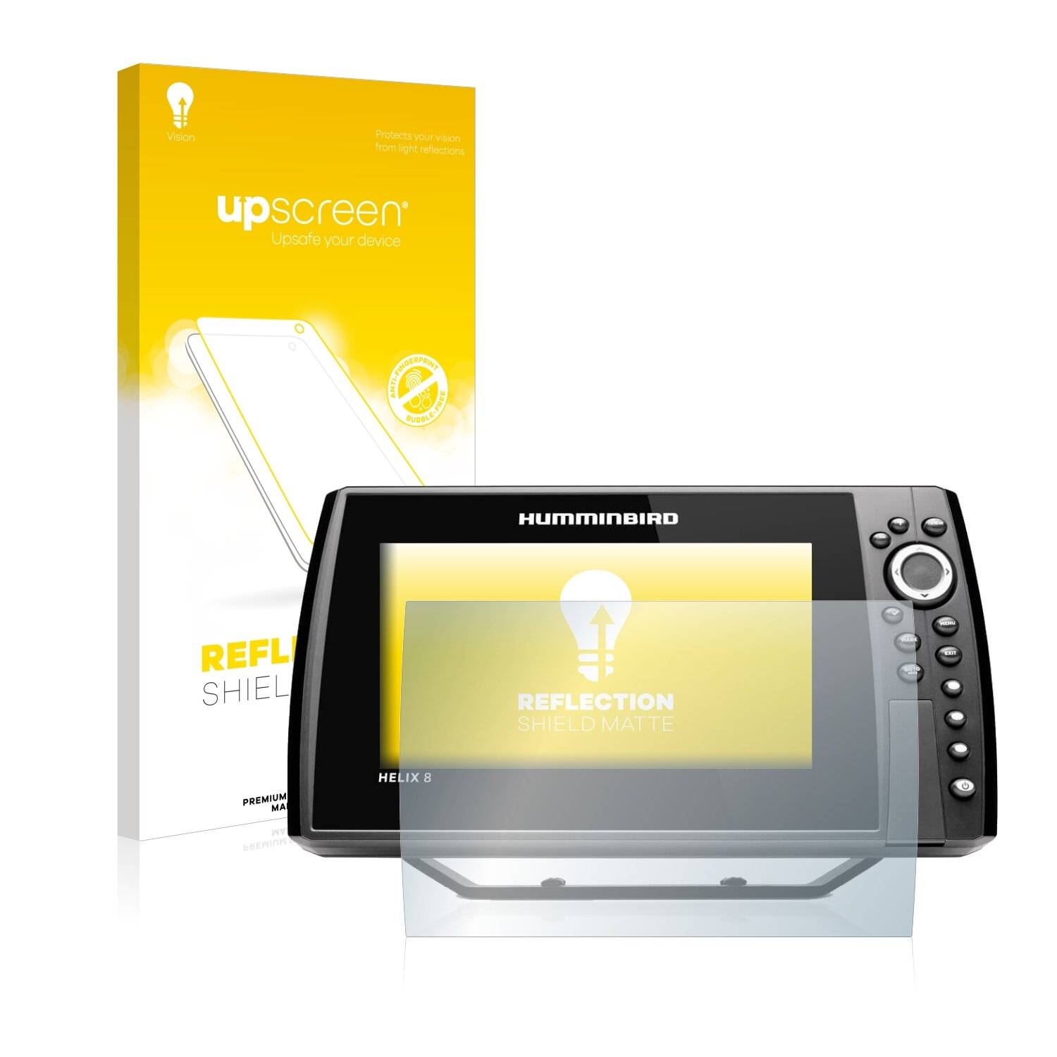 upscreen Reflection Shield Matte Premium Displayschutzfolie für Humminbird Helix 8 CHIRP