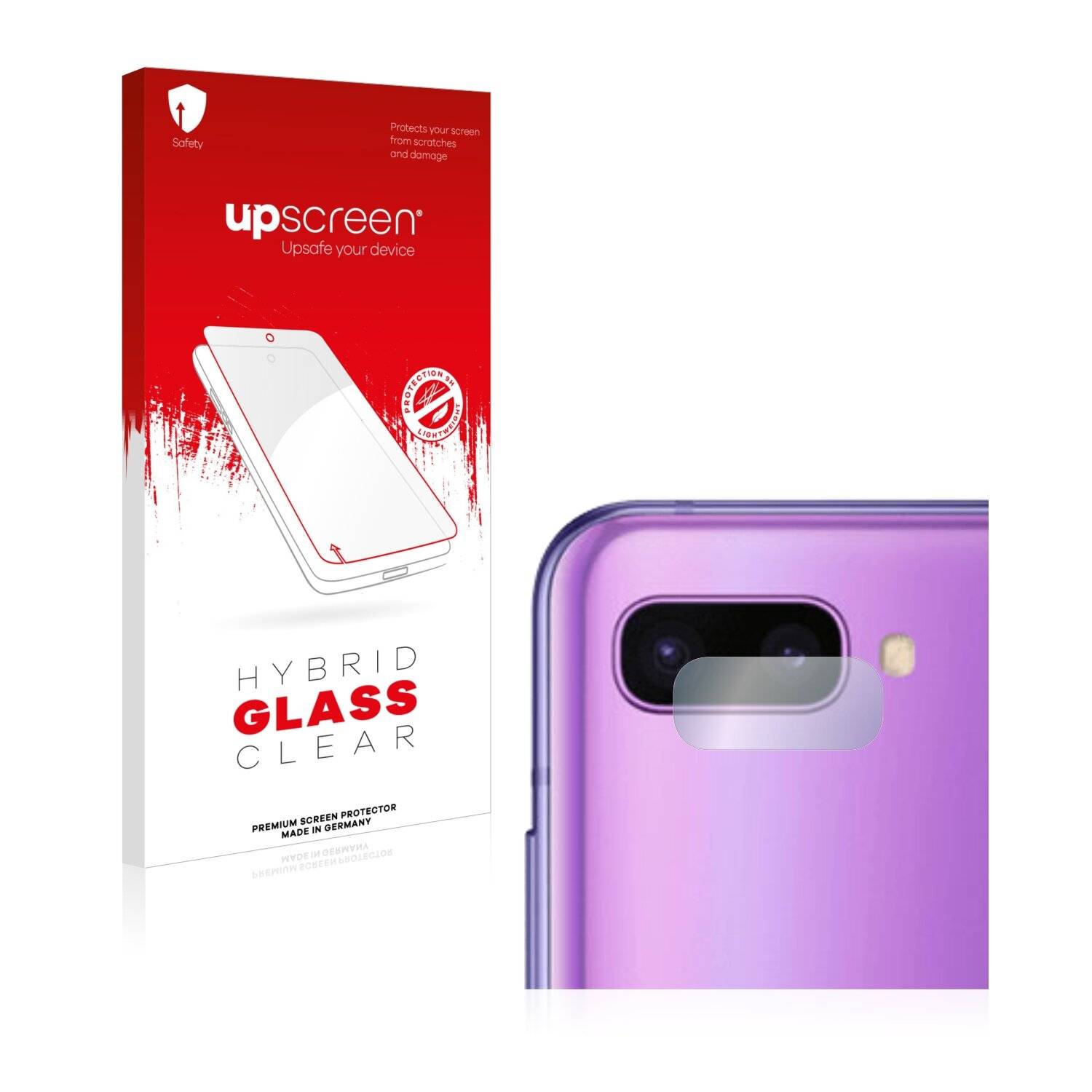 upscreen Hybrid Glass Clear Premium Schutzglas Folie für Samsung Galaxy Z Flip 5G (NUR