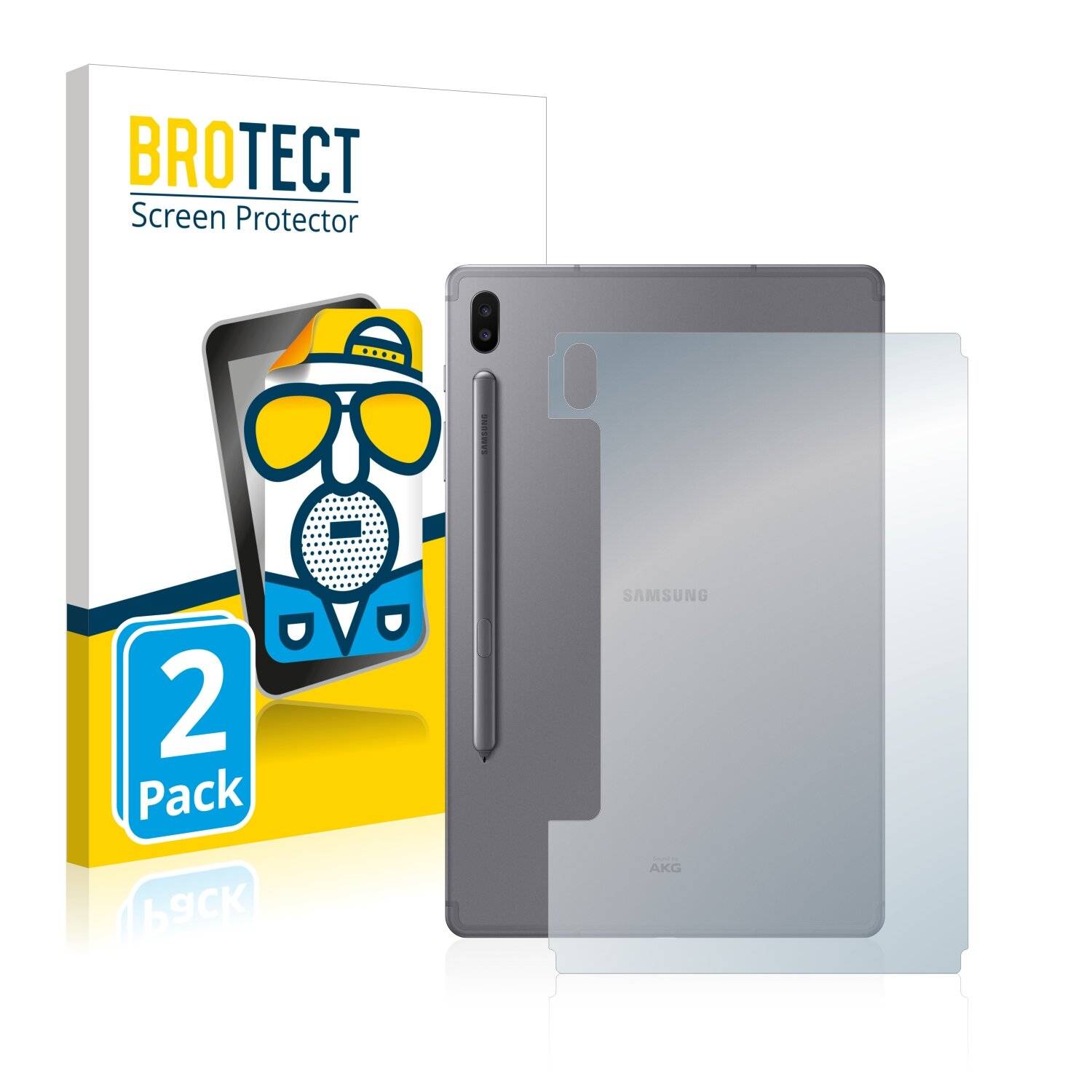 2x BROTECT Matte Displayschutzfolie für Samsung Galaxy Tab S6 LTE 5G 2020 (Rückseite) -