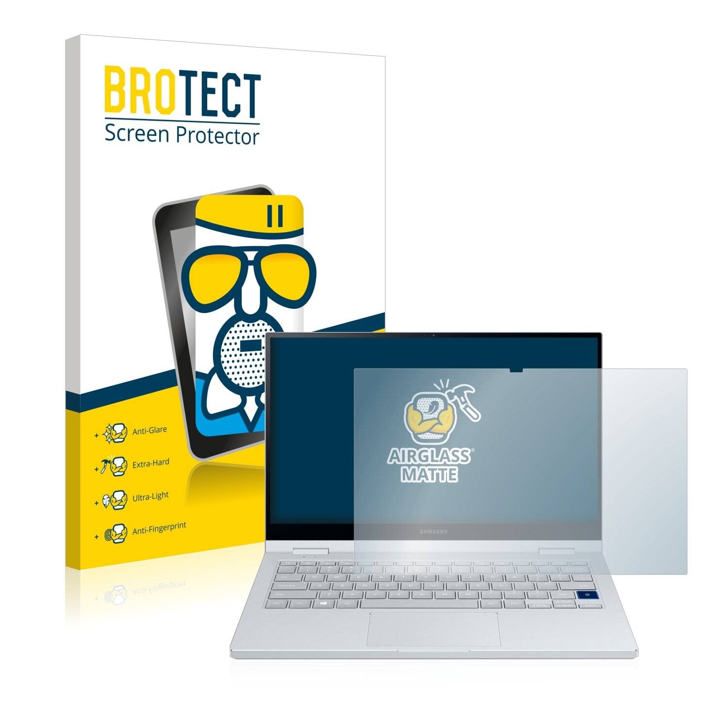BROTECT AirGlass Matte Schutzglas Folie für Samsung Galaxy Book Flex