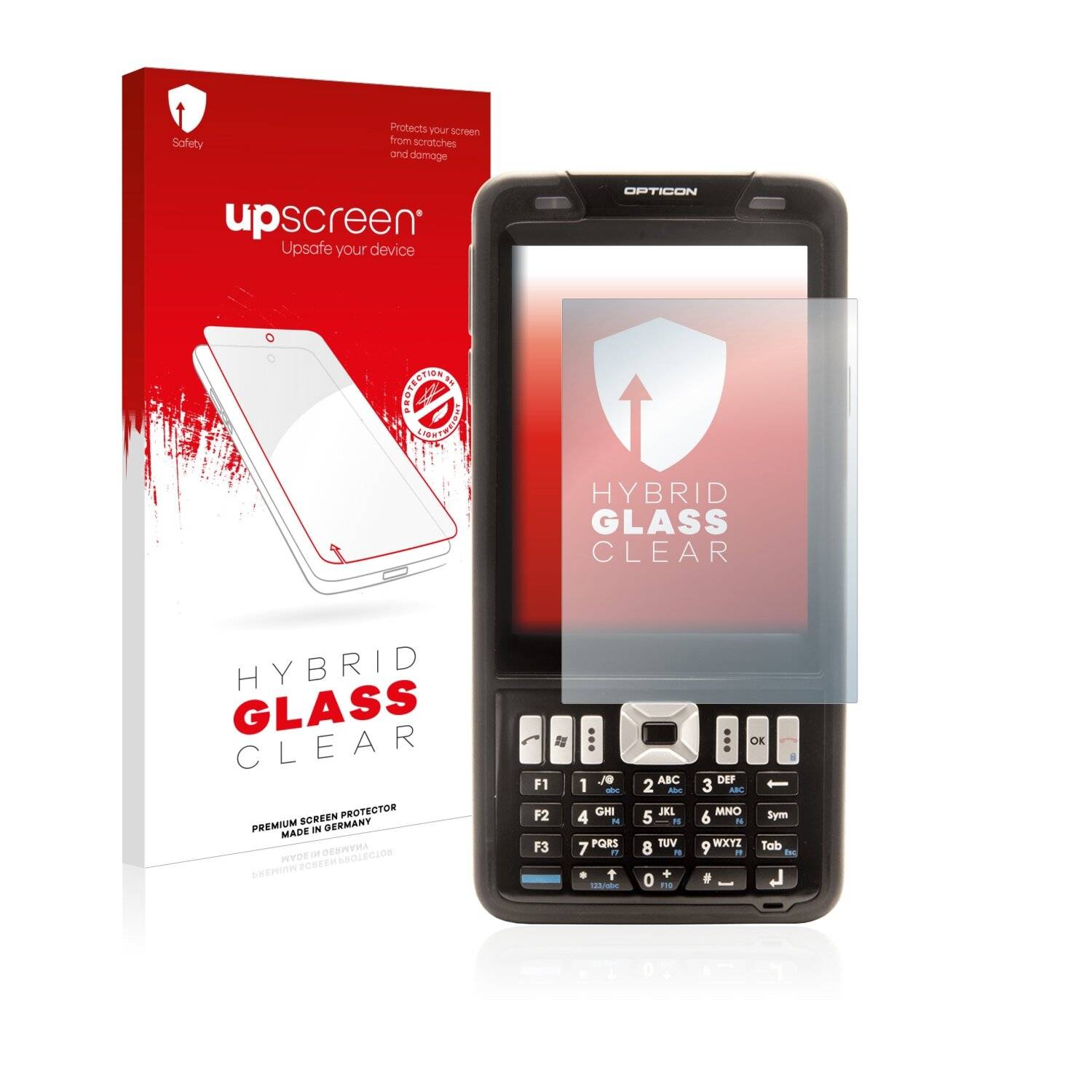 upscreen Hybrid Glass Clear Premium Schutzglas Folie für Opticon