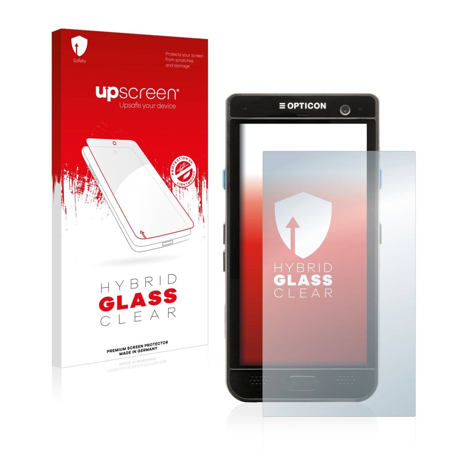 upscreen Hybrid Glass Clear Premium Schutzglas Folie für Opticon
