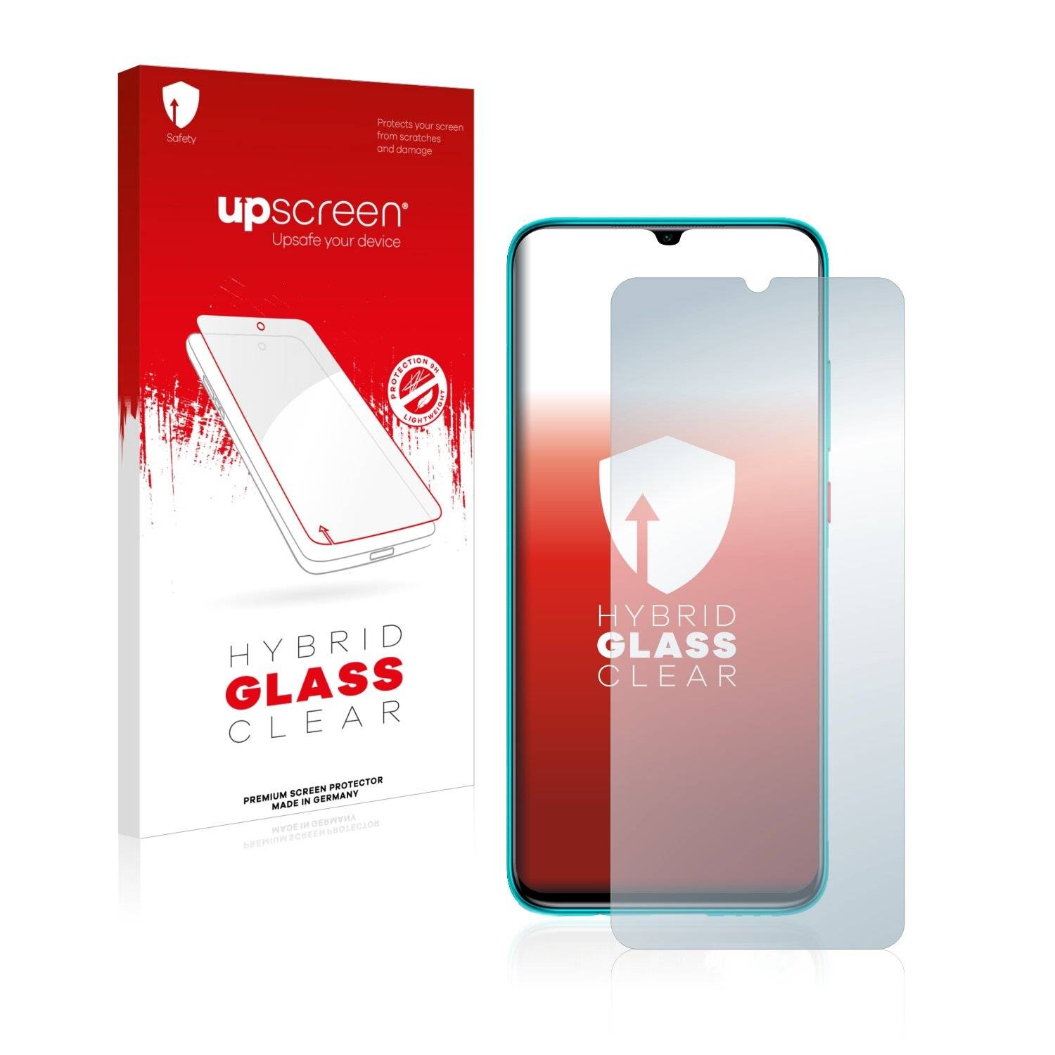 upscreen Hybrid Glass Clear Premium Schutzglas Folie für Xiaomi Redmi 10X Pro