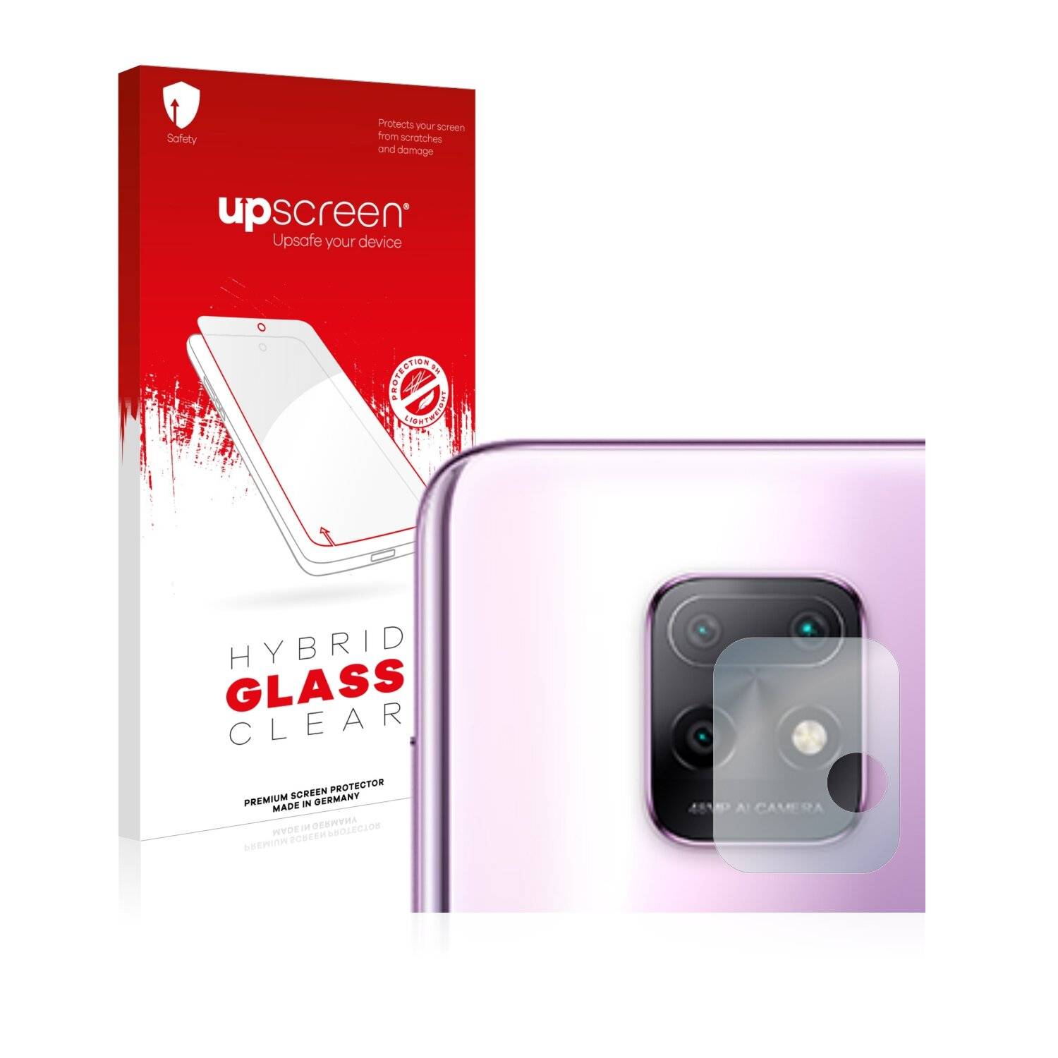 upscreen Hybrid Glass Clear Premium Schutzglas Folie für Xiaomi Redmi Redmi 10X 5G (NUR