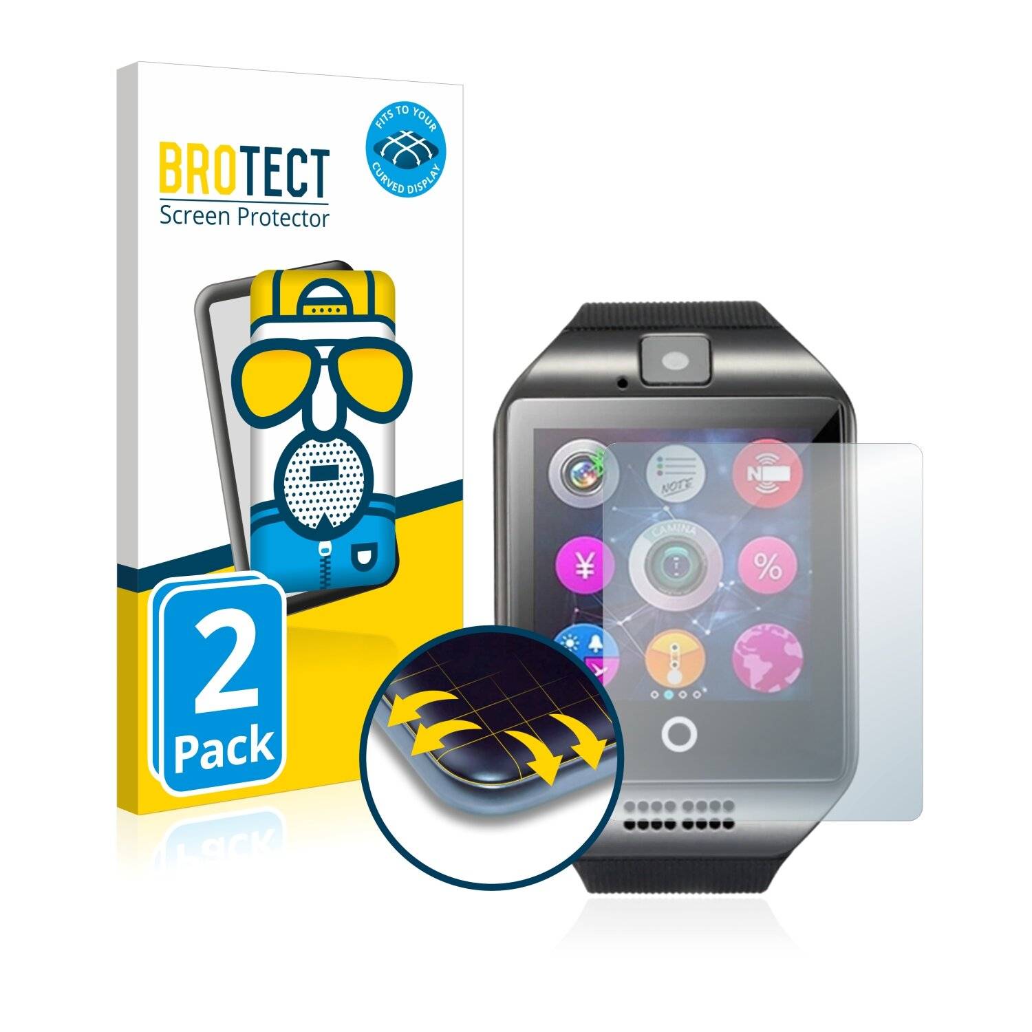 2x BROTECT Flex Matte Full-Cover Displayschutzfolie für Lemfo