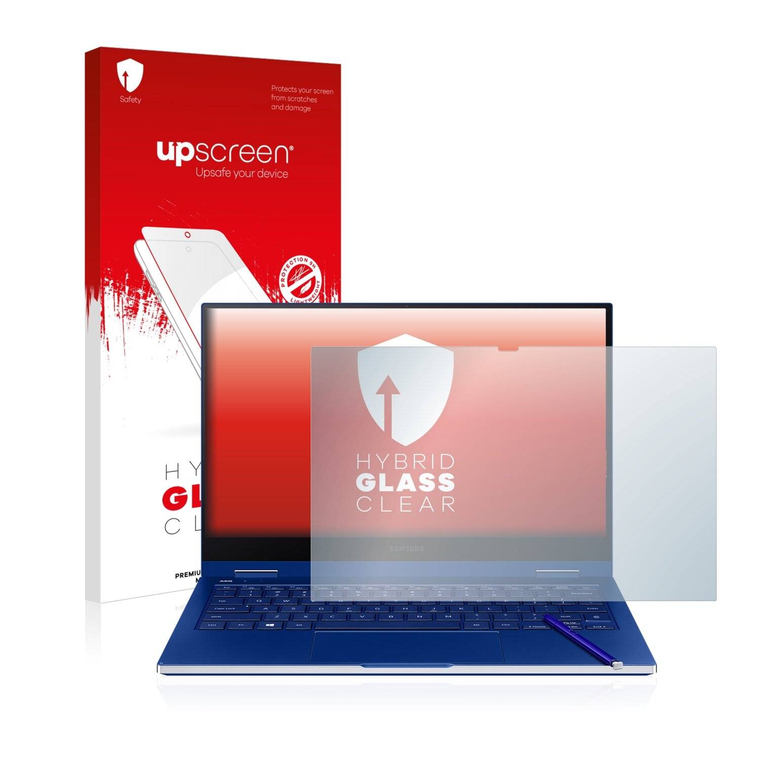 upscreen Hybrid Glass Clear Premium Schutzglas Folie für Samsung Galaxy Book Flex