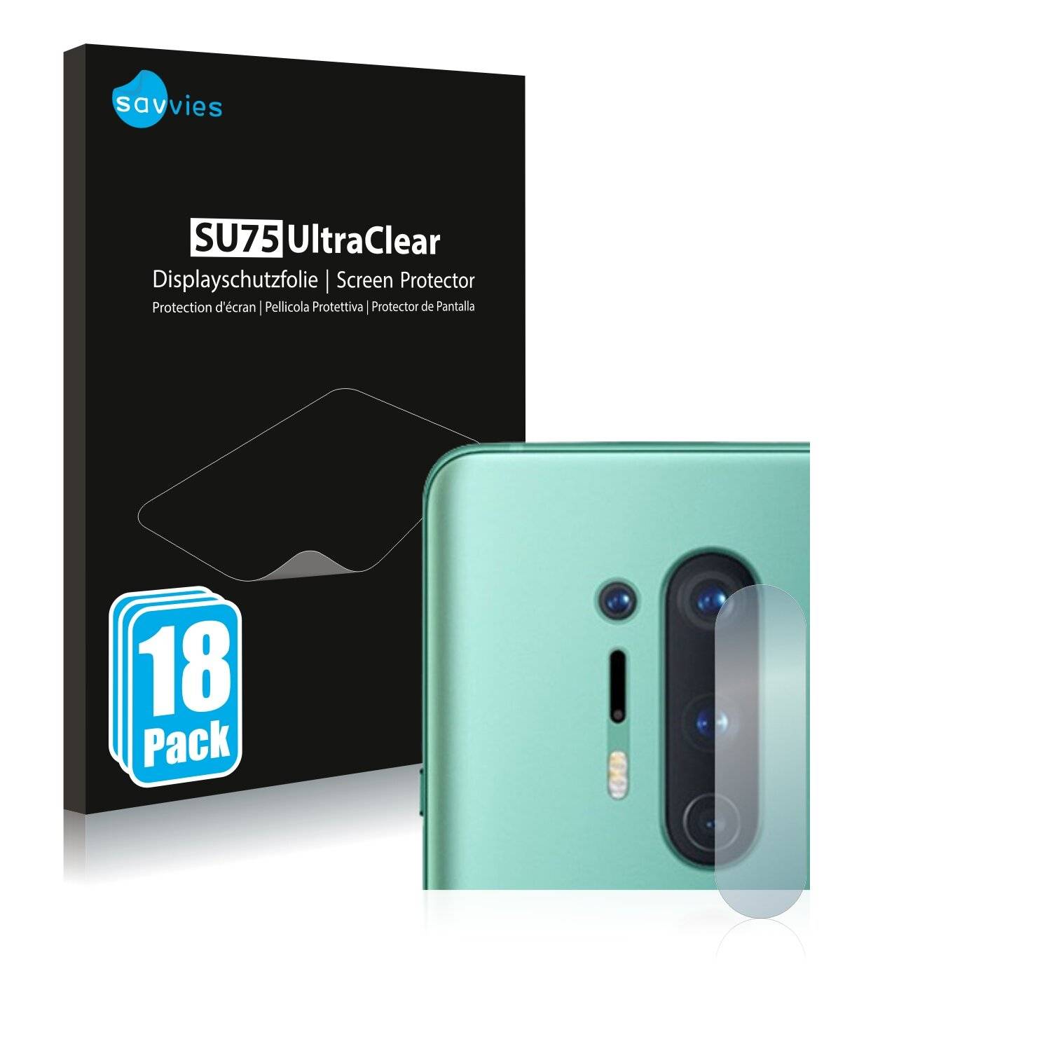 18x Savvies SU75 Displayschutzfolie für OnePlus 8 Pro (NUR