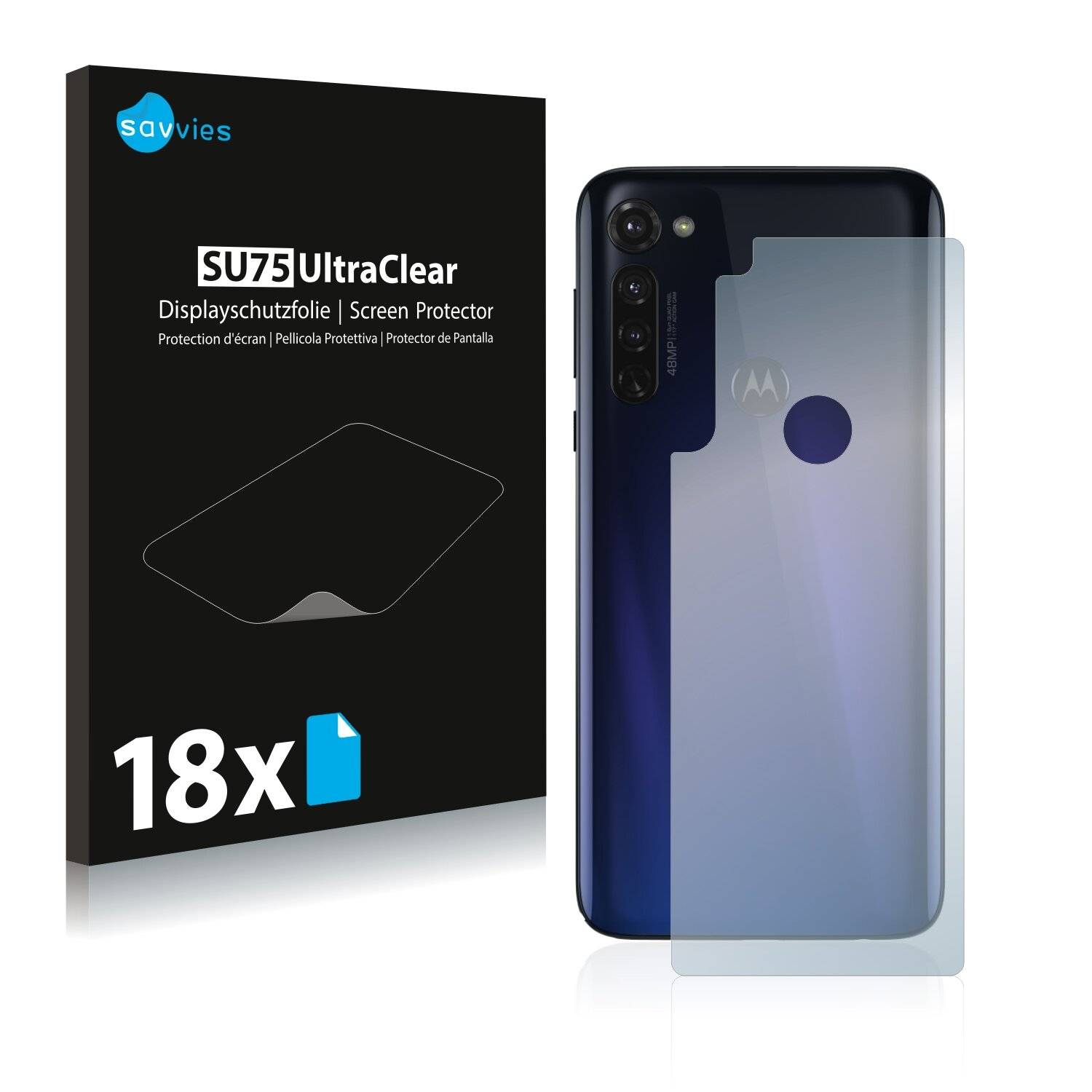 18x Savvies SU75 Displayschutzfolie für Motorola Moto G Stylus