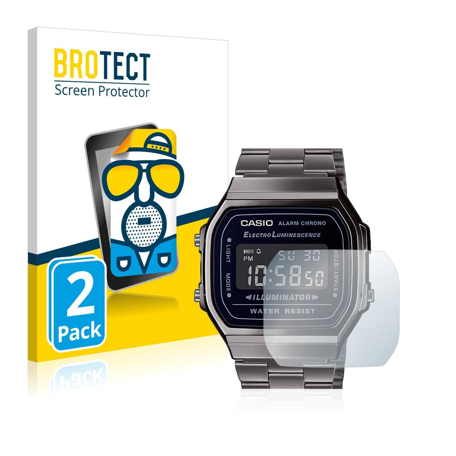 2x BROTECT Matte Displayschutzfolie für Casio A168WEGG-1BEF - Entspiegelt,