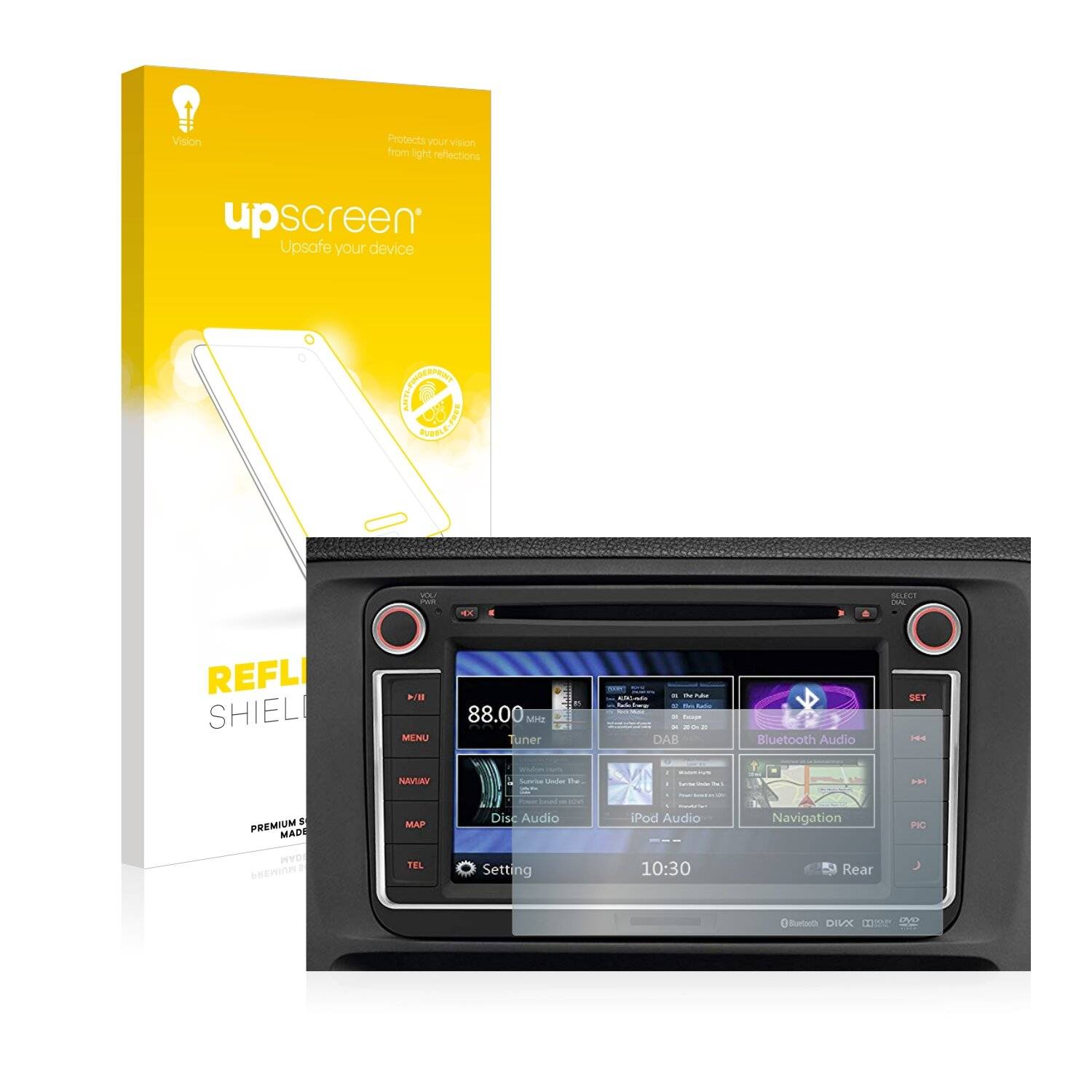 upscreen Reflection Shield Matte Premium Displayschutzfolie für Volkswagen Golf Plus
