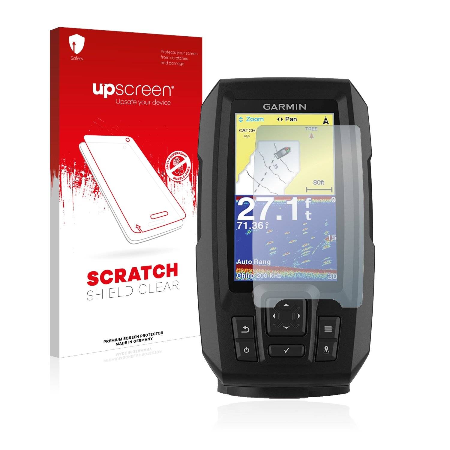 upscreen Scratch Shield Clear Premium Displayschutzfolie für Garmin Striker Vivid