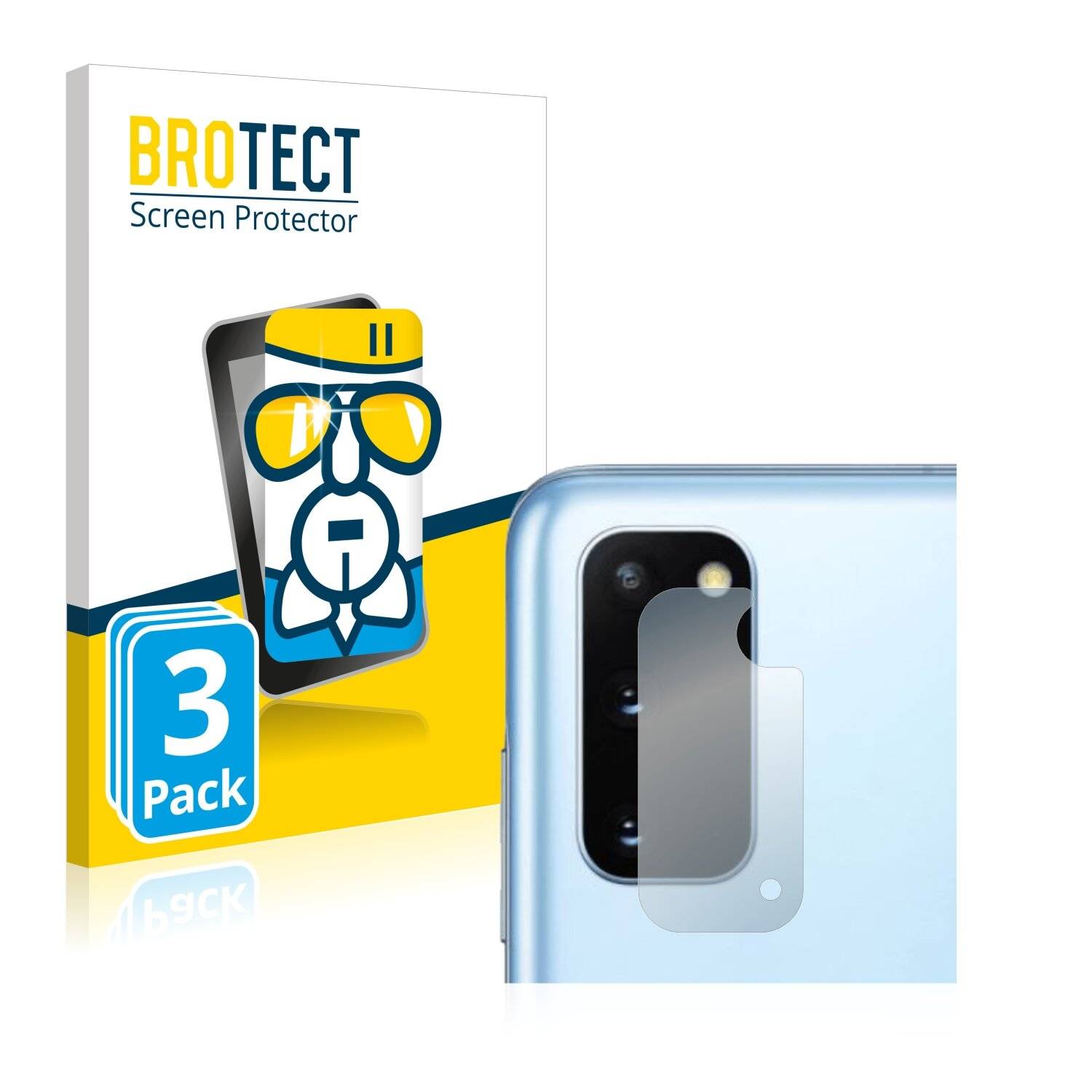 3x BROTECT AirGlass Schutzglas Folie für Samsung Galaxy S20 (NUR