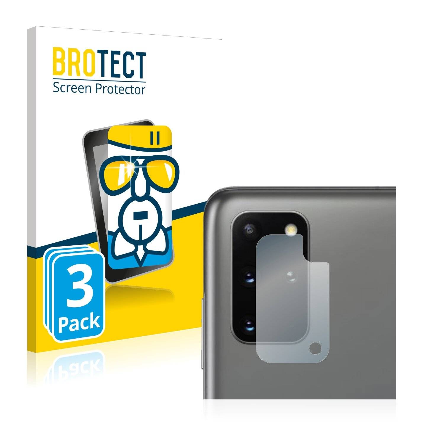 3x BROTECT AirGlass Schutzglas Folie für Samsung Galaxy S20 Plus (NUR