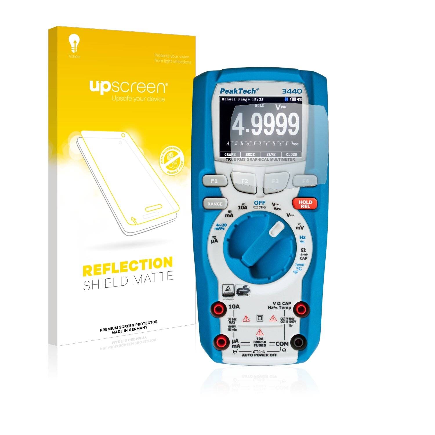 upscreen Reflection Shield Matte Premium Displayschutzfolie für PeakTech P