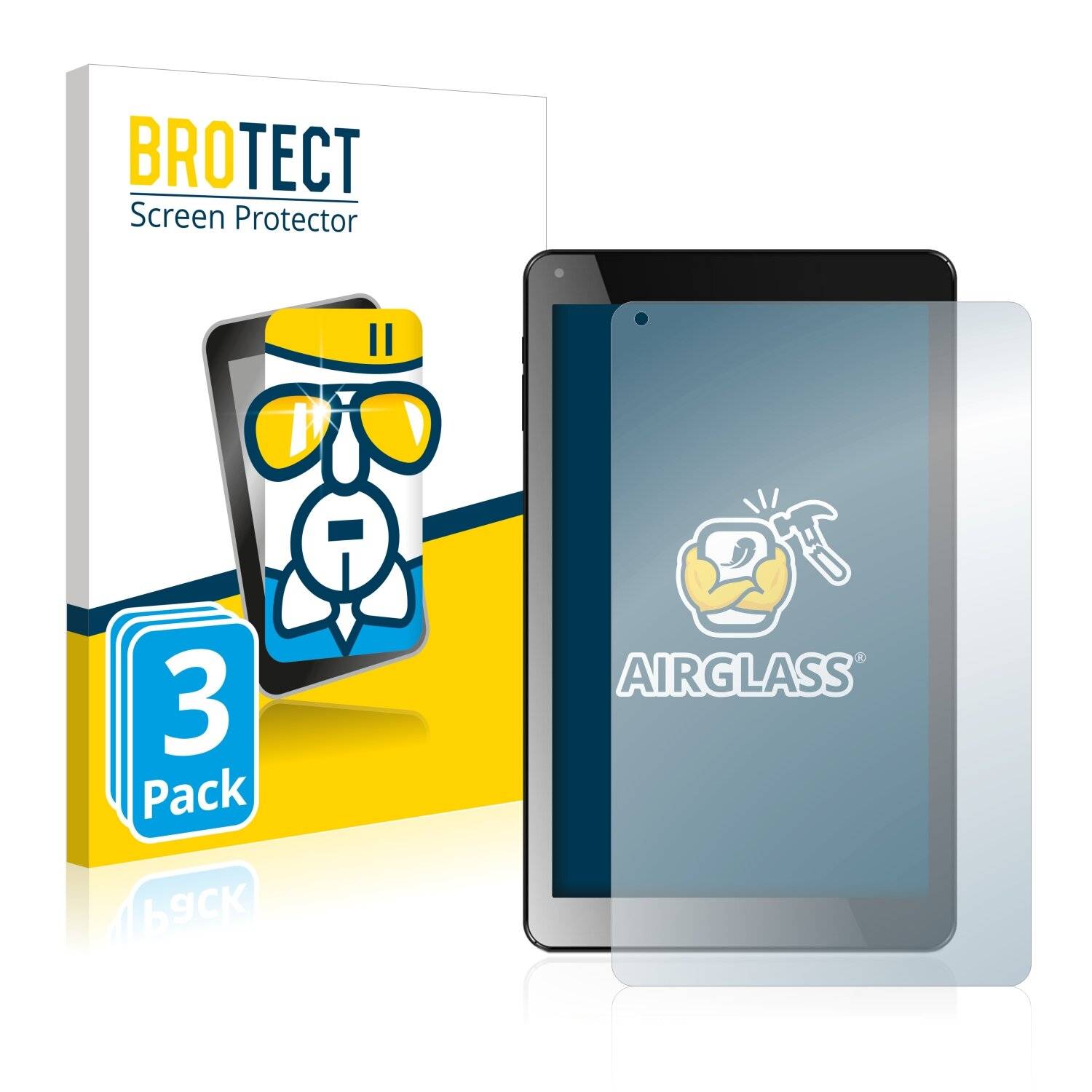 3x BROTECT AirGlass Schutzglas Folie für Odys Xelio Pro 10