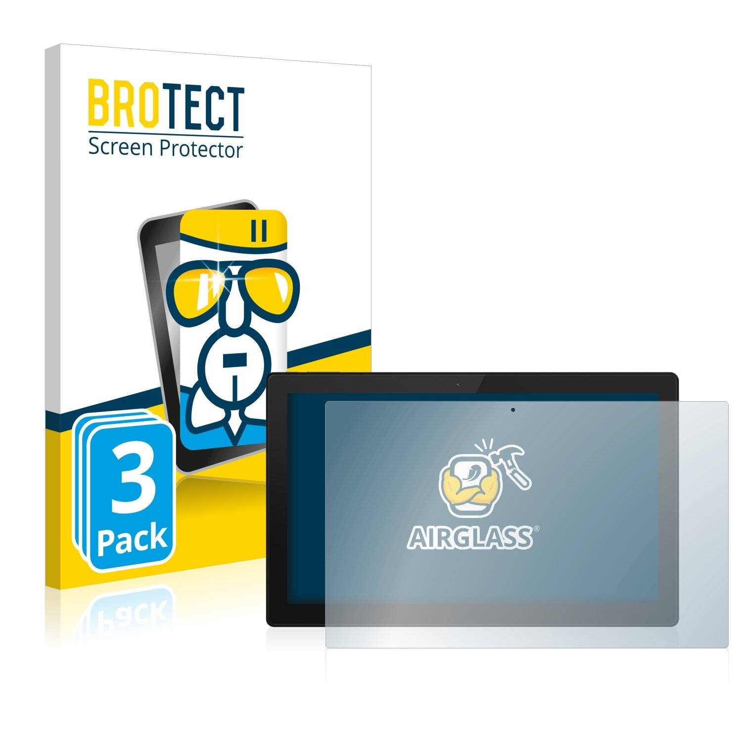 3x BROTECT AirGlass Schutzglas Folie für TrekStor Surftab Theatre