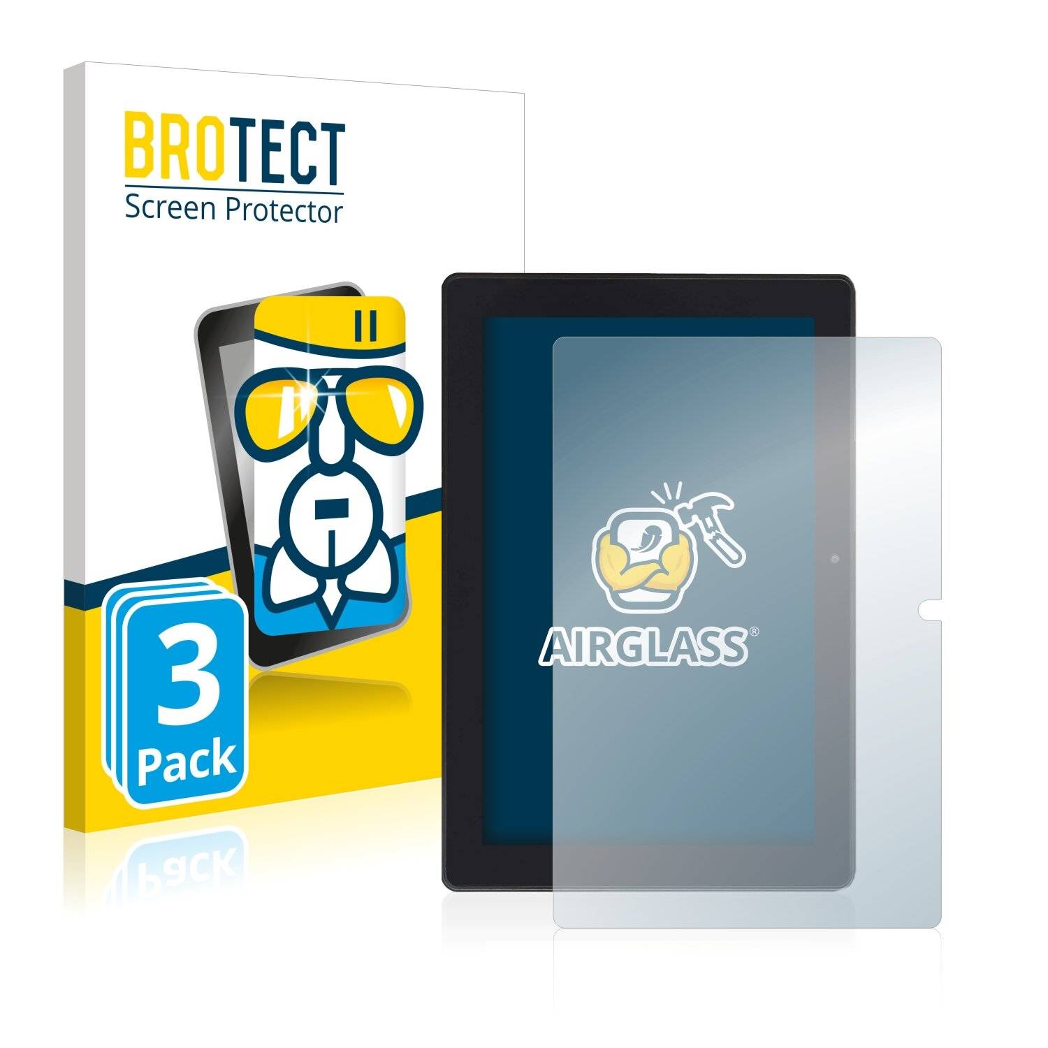 3x BROTECT AirGlass Schutzglas Folie für Simbans Tangotab