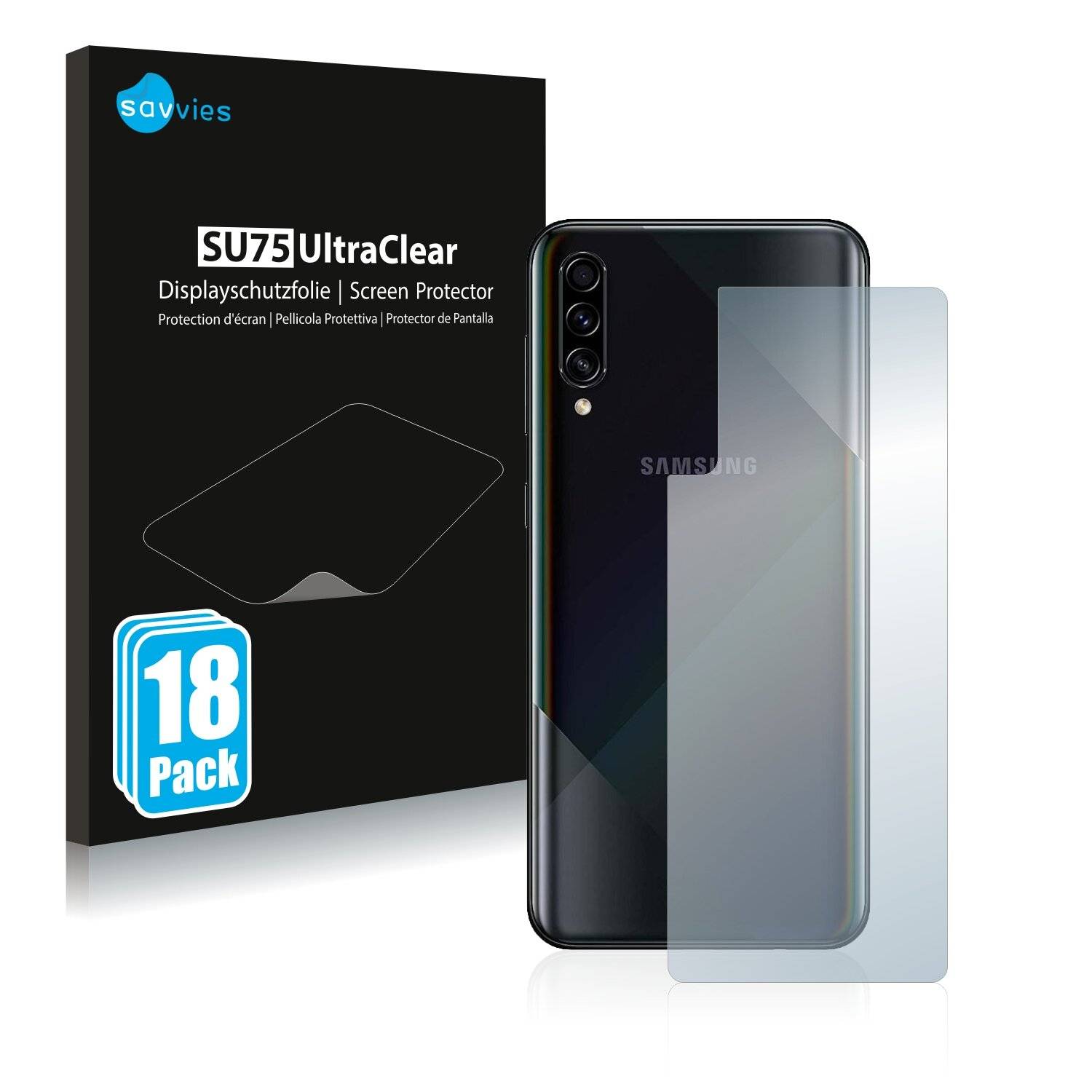 18x Savvies SU75 Displayschutzfolie für Samsung Galaxy A50s