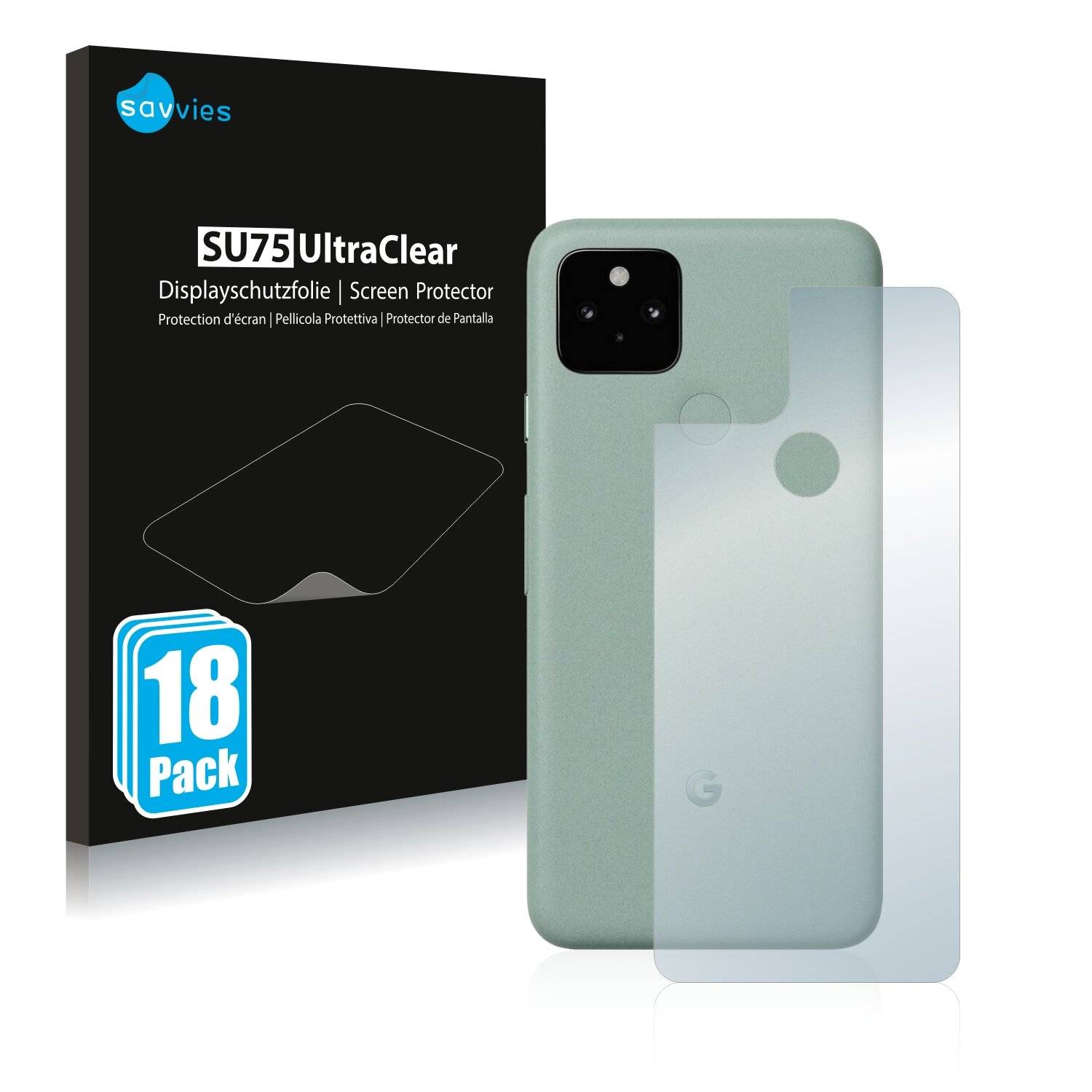 18x Savvies SU75 Displayschutzfolie für Google Pixel 5