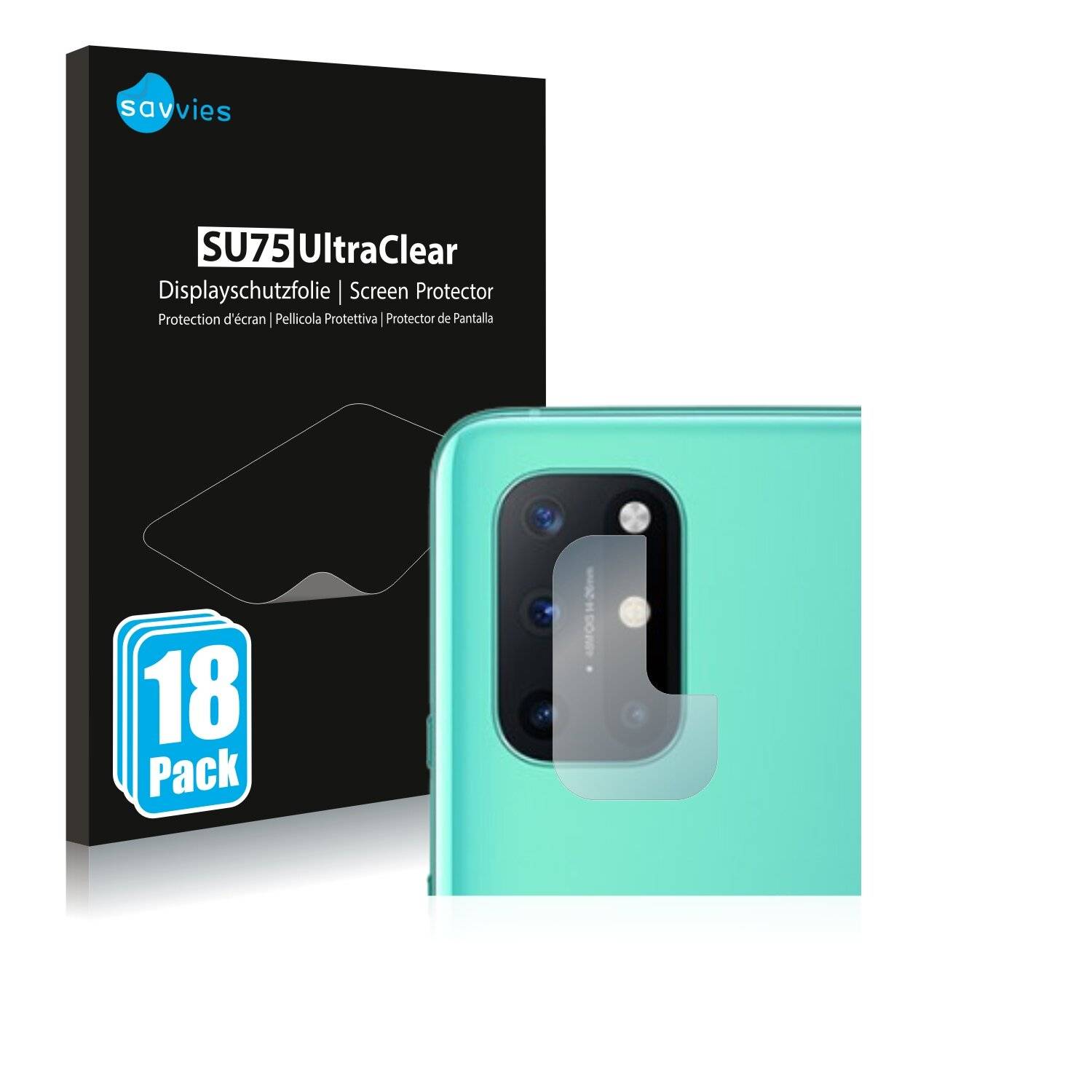 18x Savvies SU75 Displayschutzfolie für OnePlus 8T (NUR