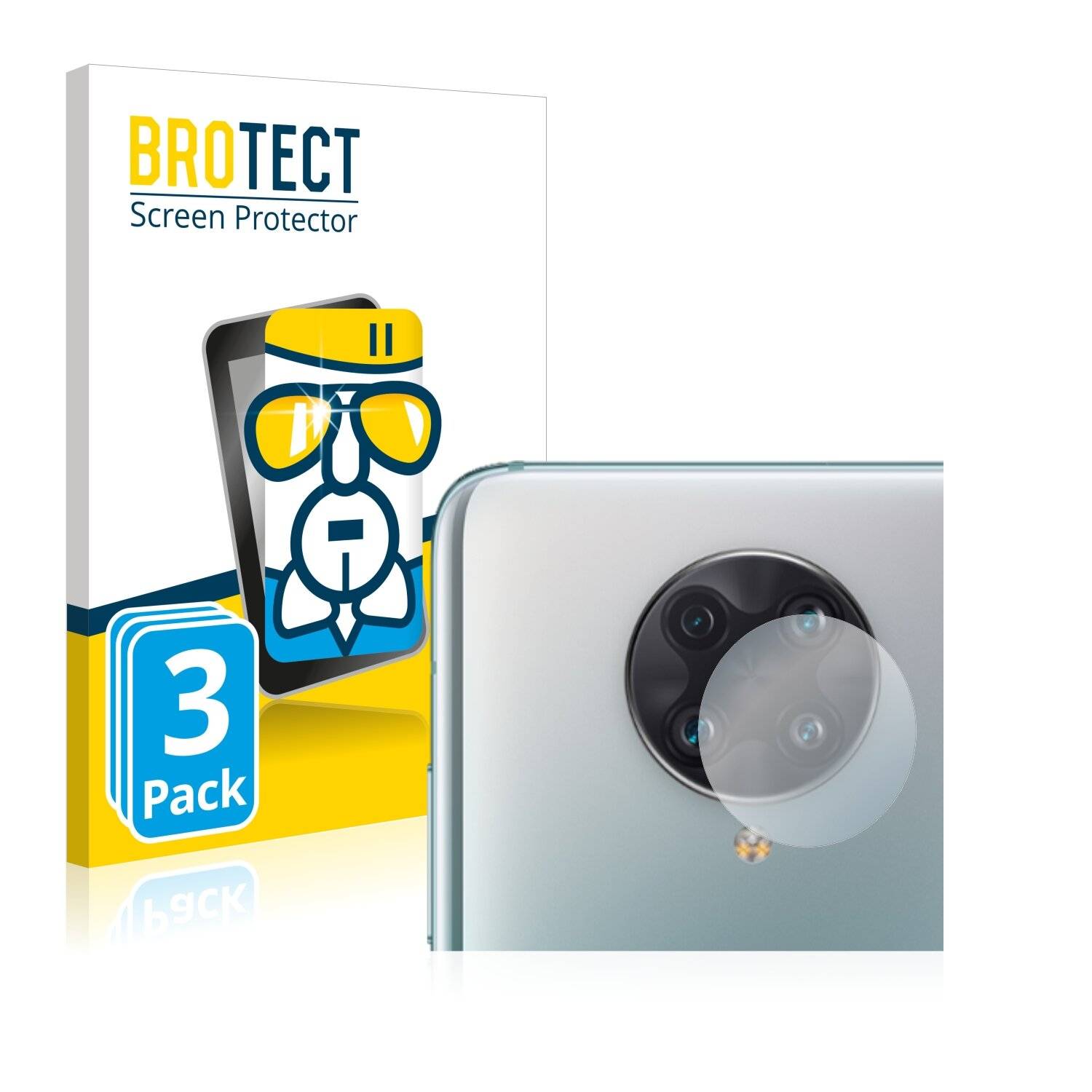 3x BROTECT AirGlass Schutzglas Folie für Xiaomi Redmi K30 Ultra (NUR