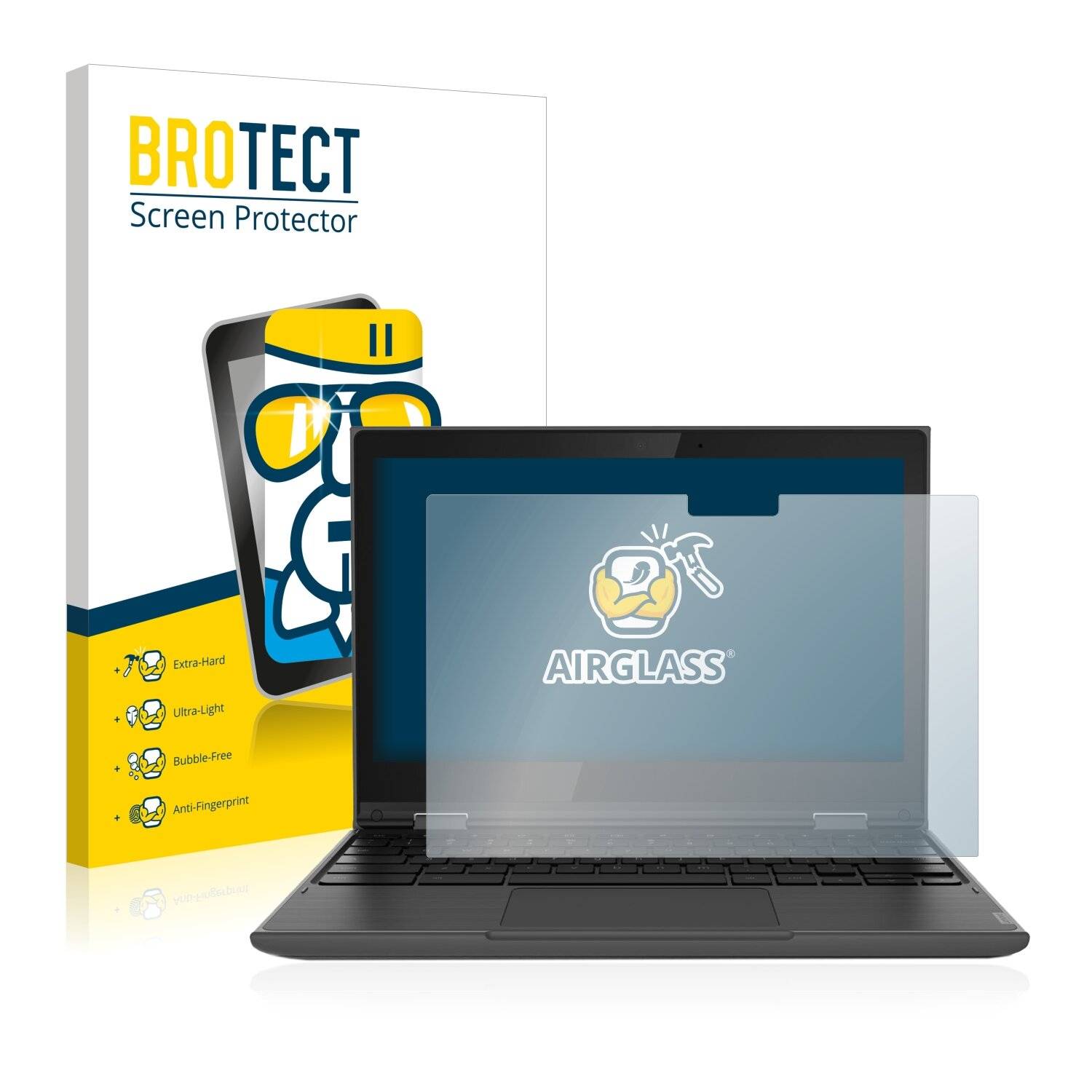 BROTECT AirGlass Schutzglas Folie für Lenovo 300e (2.