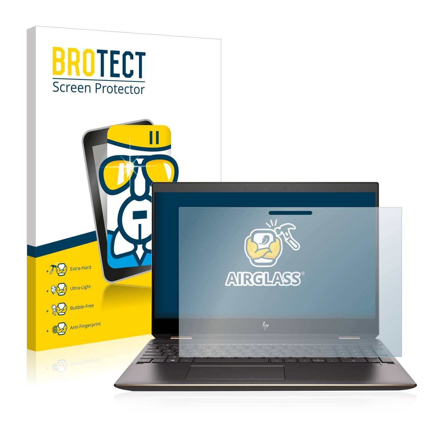 BROTECT AirGlass Schutzglas Folie für HP Spectre x360
