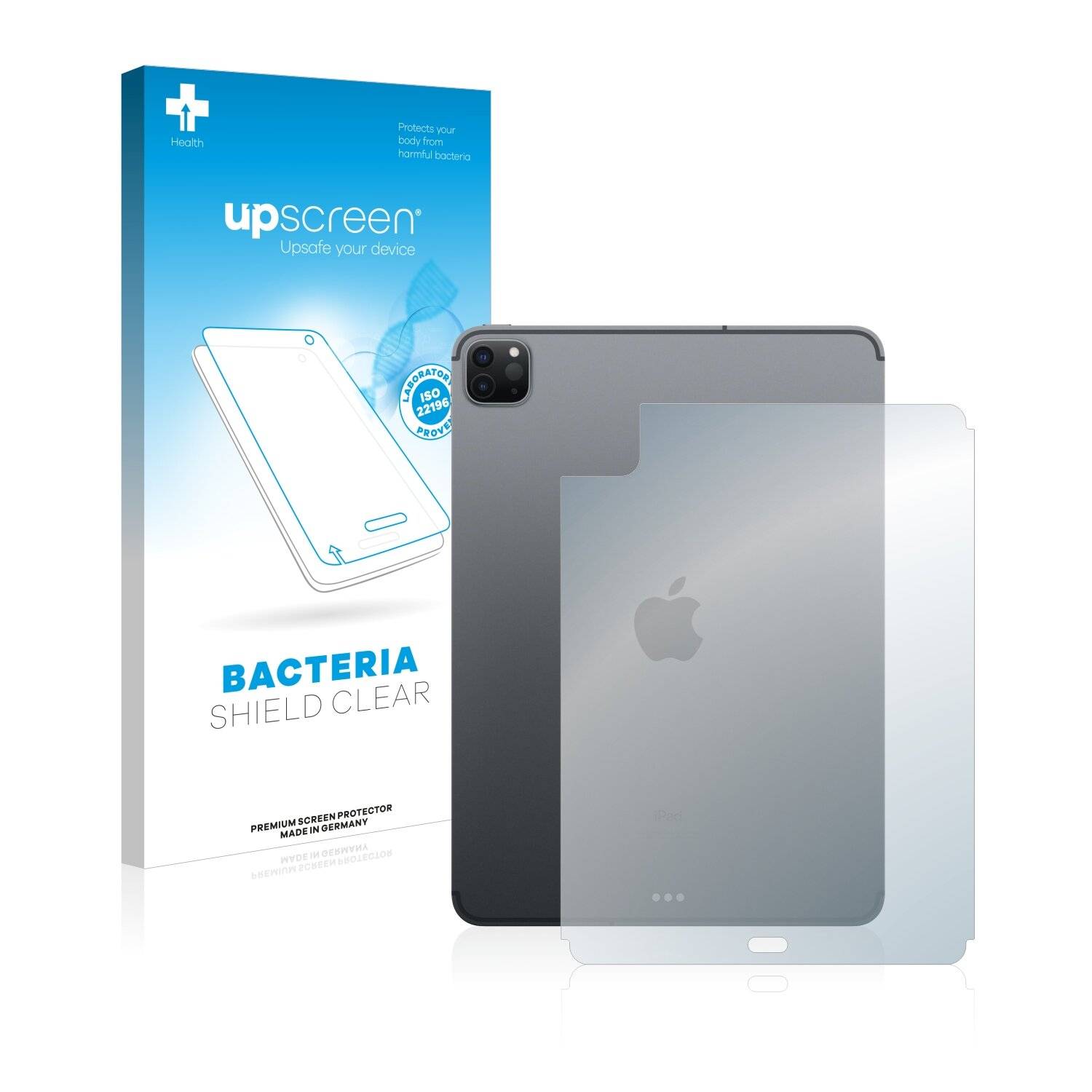 upscreen Bacteria Shield Clear Premium Antibakterielle Displayschutzfolie für Apple iPad Pro