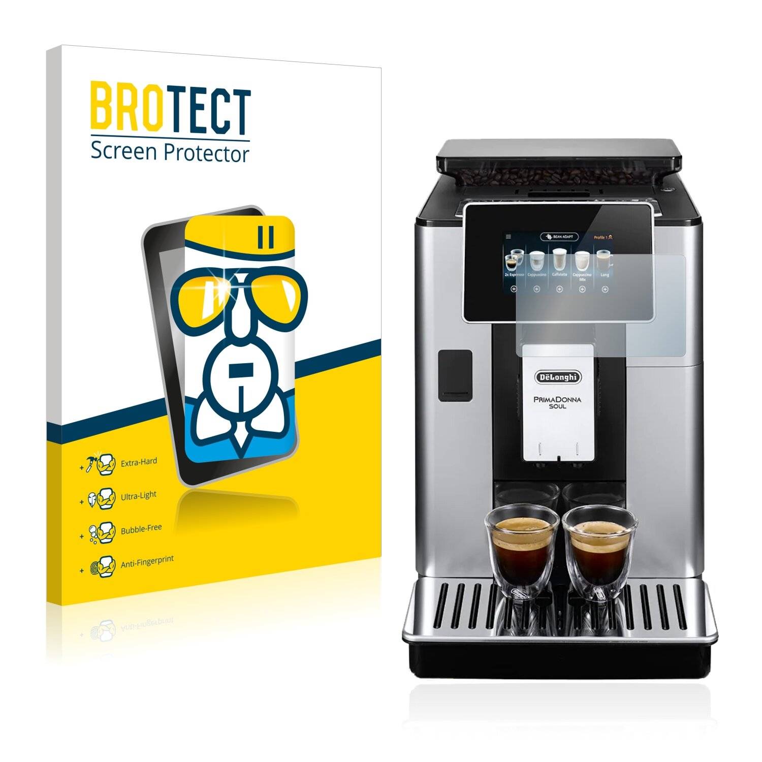 BROTECT AirGlass Schutzglas Folie für DeLonghi PrimaDonna Soul