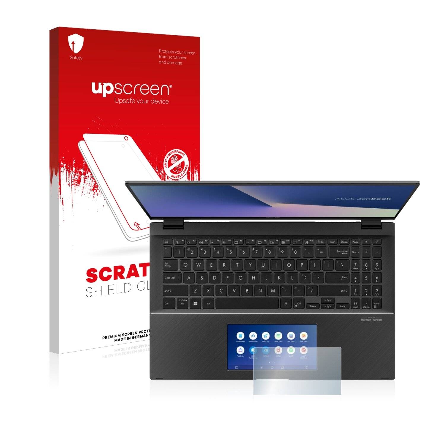 upscreen Scratch Shield Clear Premium Displayschutzfolie für Asus ZenBook Flip 15 UX563FD