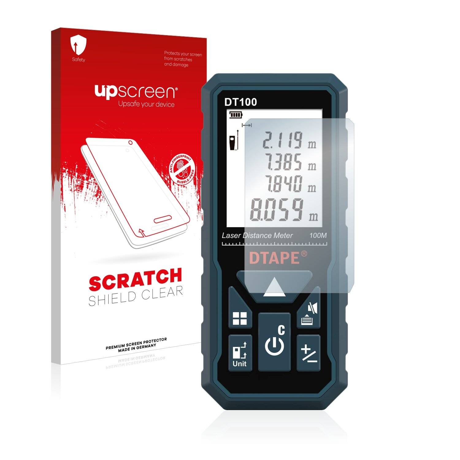 upscreen Scratch Shield Clear Premium Displayschutzfolie für Dtape