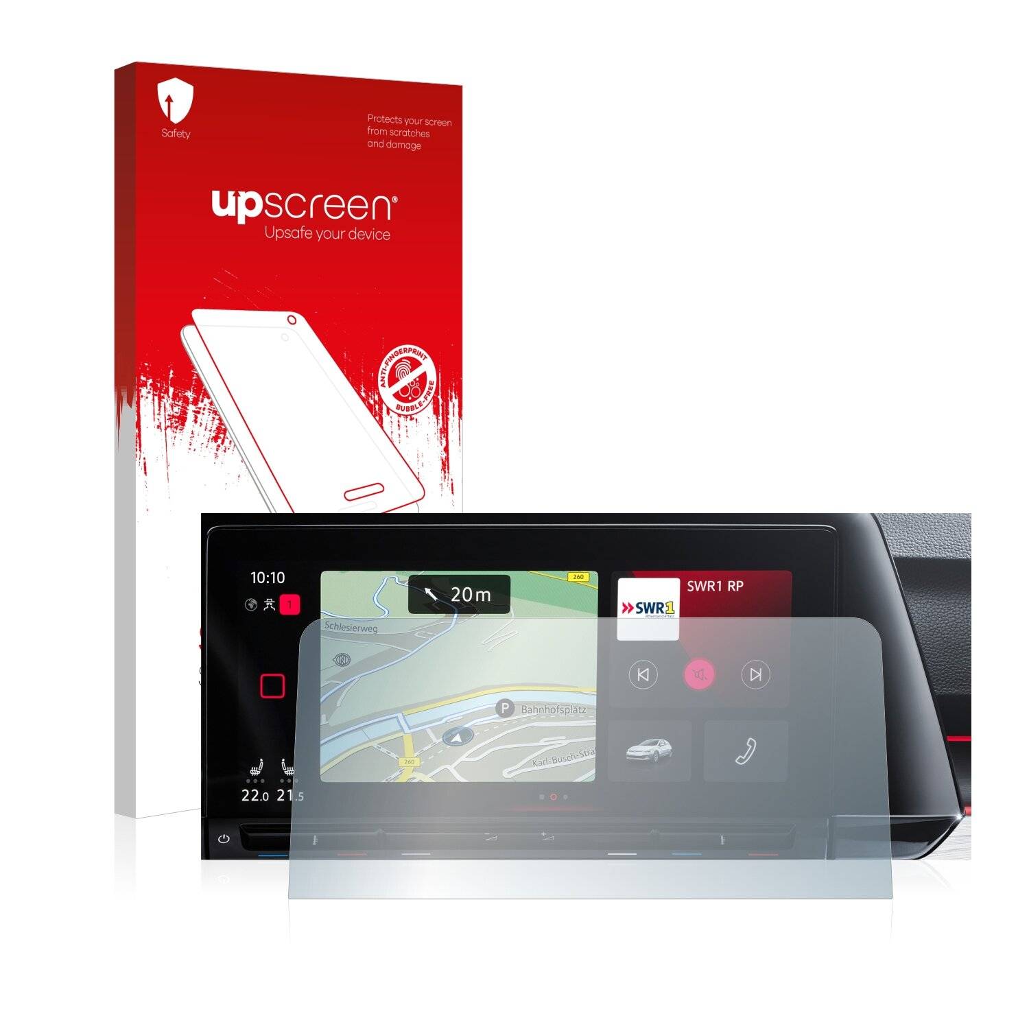 upscreen Scratch Shield Clear Premium Displayschutzfolie für Volkswagen Golf Style TSI DSG