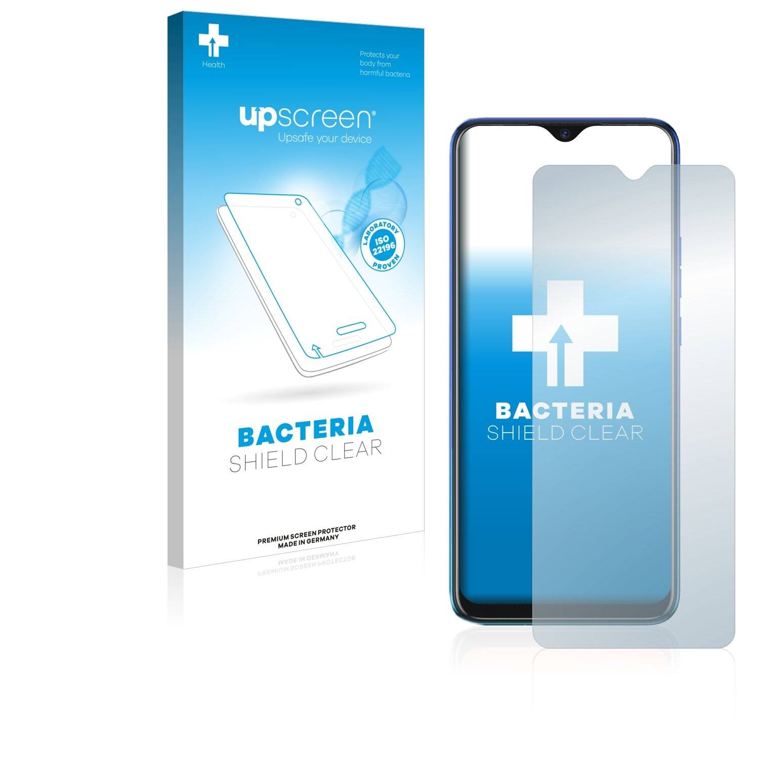 upscreen Bacteria Shield Clear Premium Antibakterielle Displayschutzfolie für Tecno Spark 5