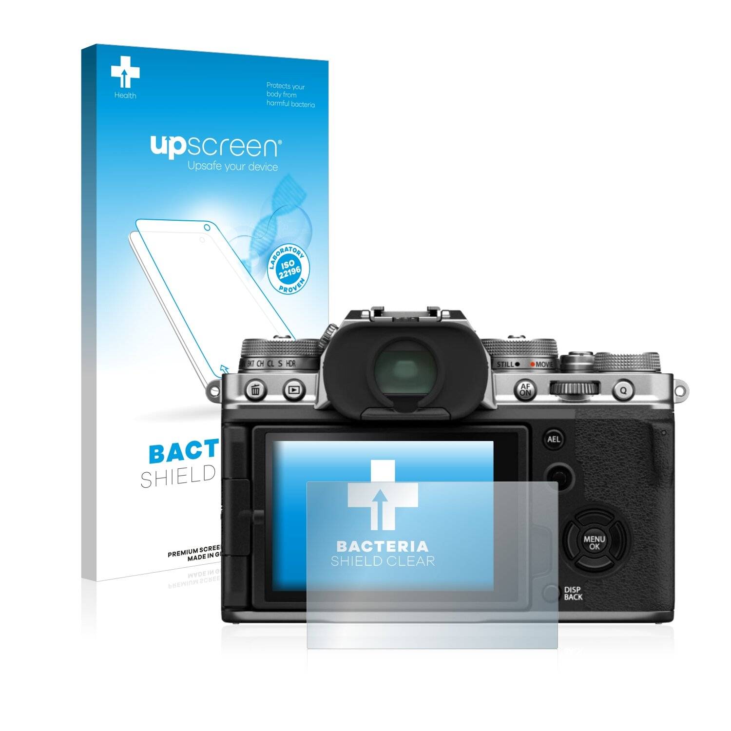 upscreen Bacteria Shield Clear Premium Antibakterielle Displayschutzfolie für Fujifilm
