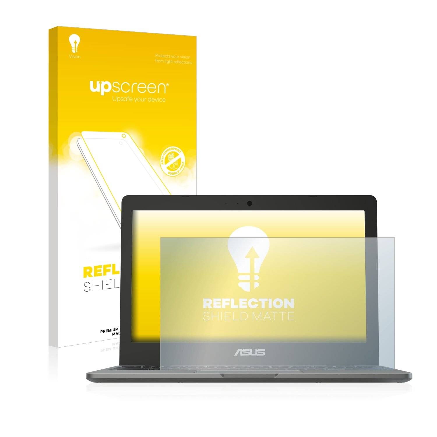 upscreen Reflection Shield Matte Premium Displayschutzfolie für Asus Chromebook