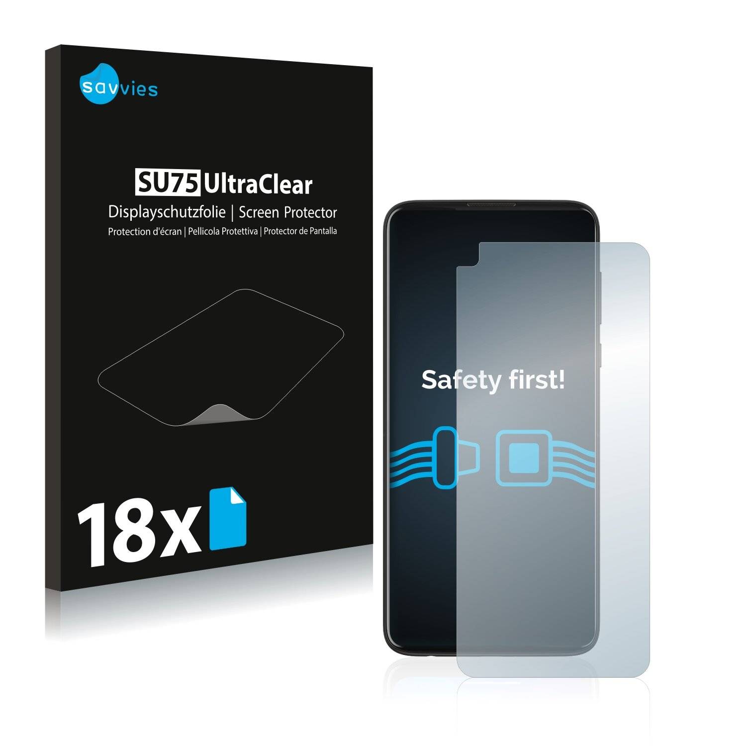 18x Savvies SU75 Displayschutzfolie für Motorola Moto G Power