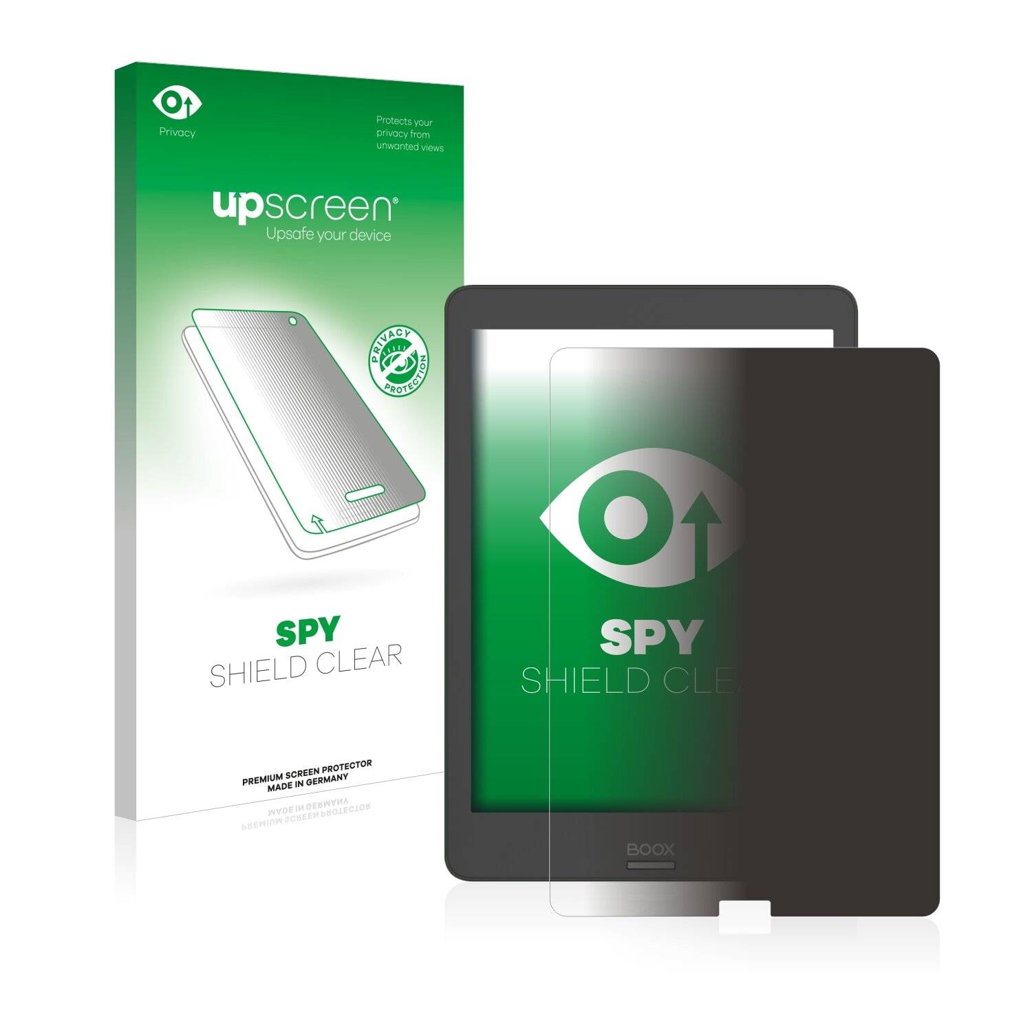 upscreen Spy Shield Clear Premium Blickschutzfolie für Onyx Boox Nova